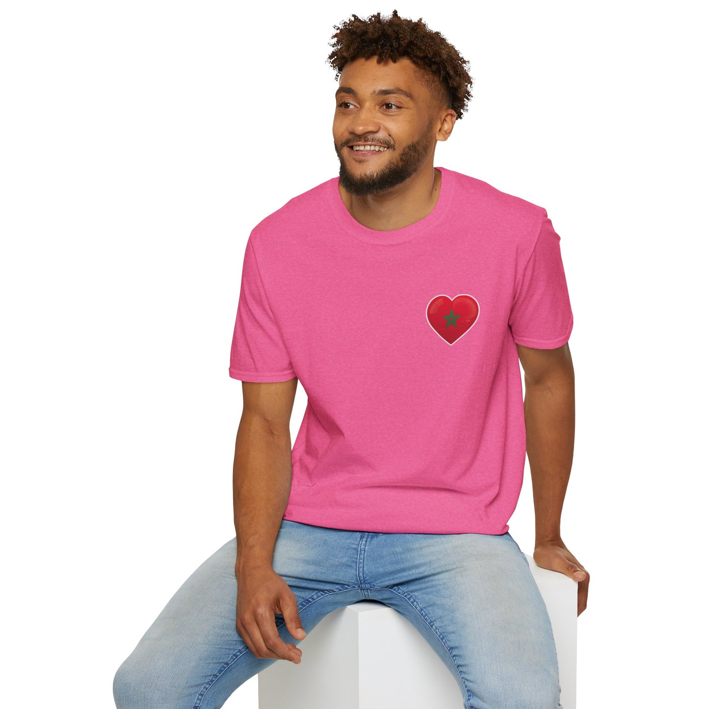 Heart Design Unisex Softstyle T-Shirt, Cute Gift for Couples, Valentine's Day, Casual Wear, Love Theme, Soft Cotton Tee