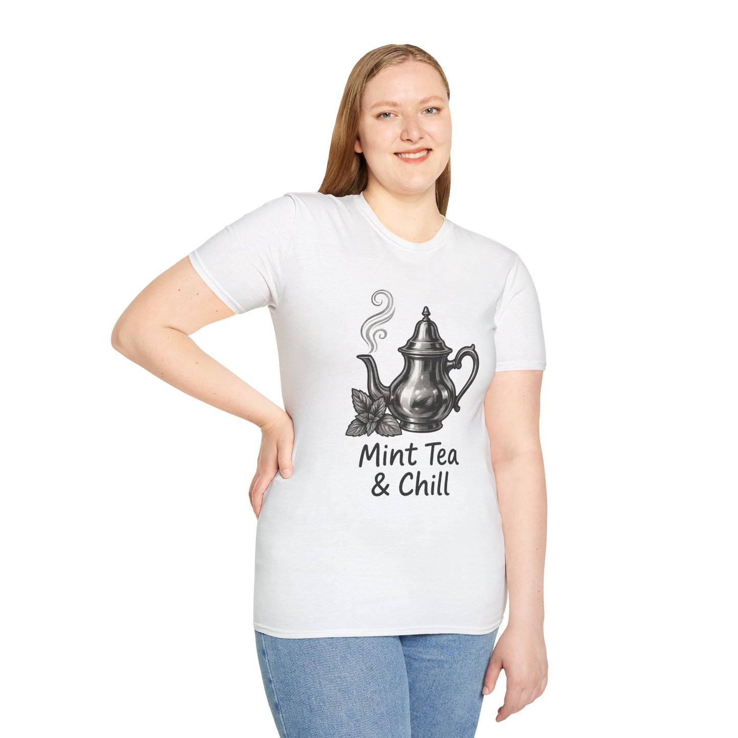 Mint Tea & Chill Unisex T-Shirt, Cozy Tee, Perfect Gift for Tea Lovers, Casual Wear, Relaxation