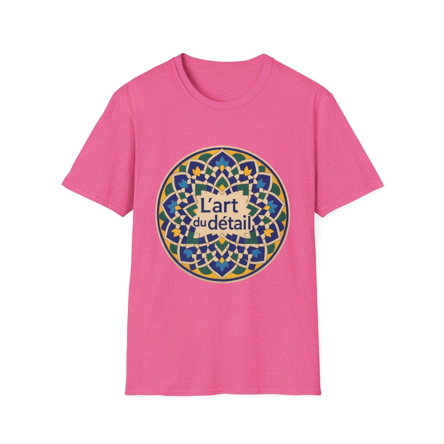 Artistic Detail Unisex T-Shirt, Mandala Tee, Boho Style Shirt, Relaxed Fit Top, Gift for Art Lovers, Casual Wear
