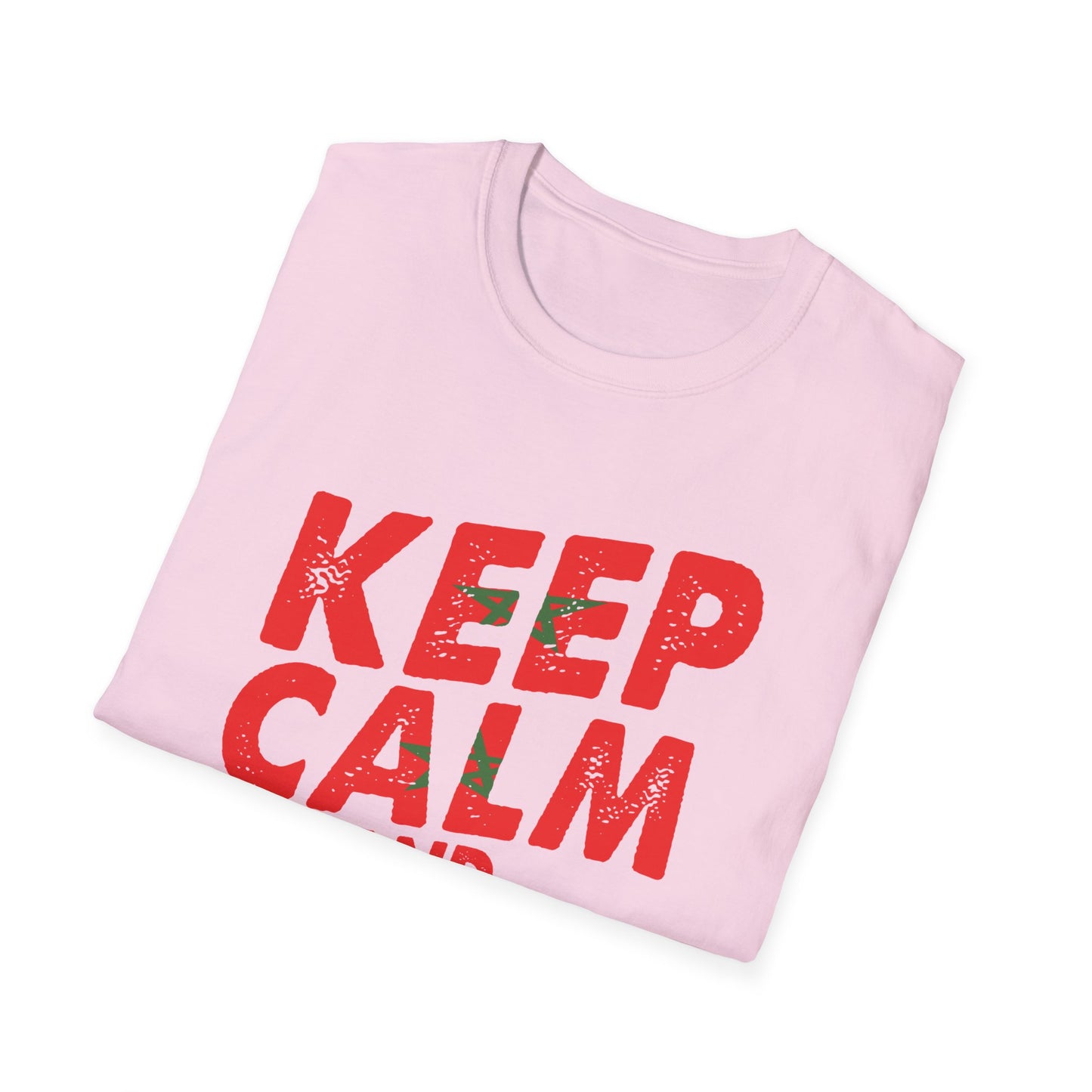 Keep Calm and Love Morocco Shirt, Unisex Softstyle T-Shirt, Gift for Travelers, Casual Wear, Souvenir, Ethnic Pride Wear
