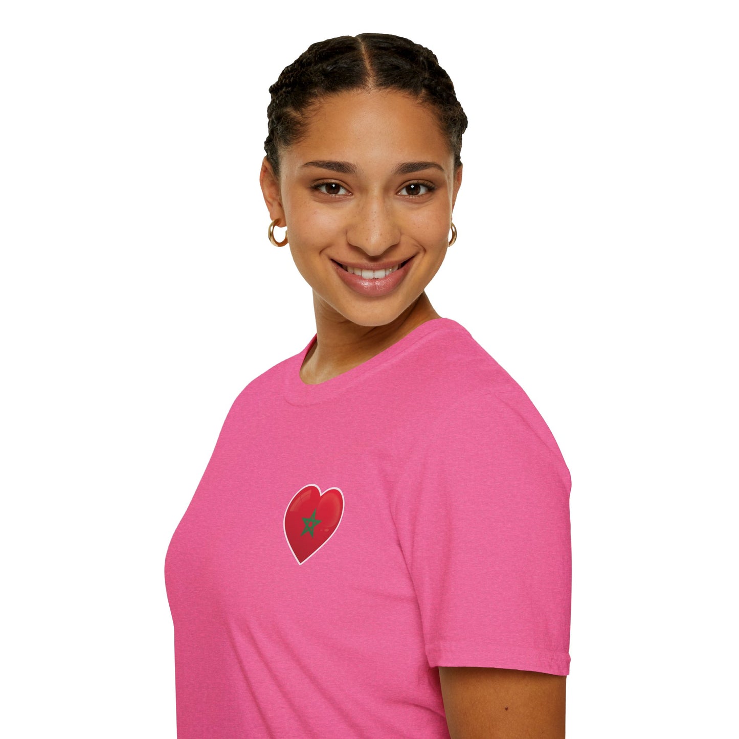 Heart Design Unisex Softstyle T-Shirt, Cute Gift for Couples, Valentine's Day, Casual Wear, Love Theme, Soft Cotton Tee