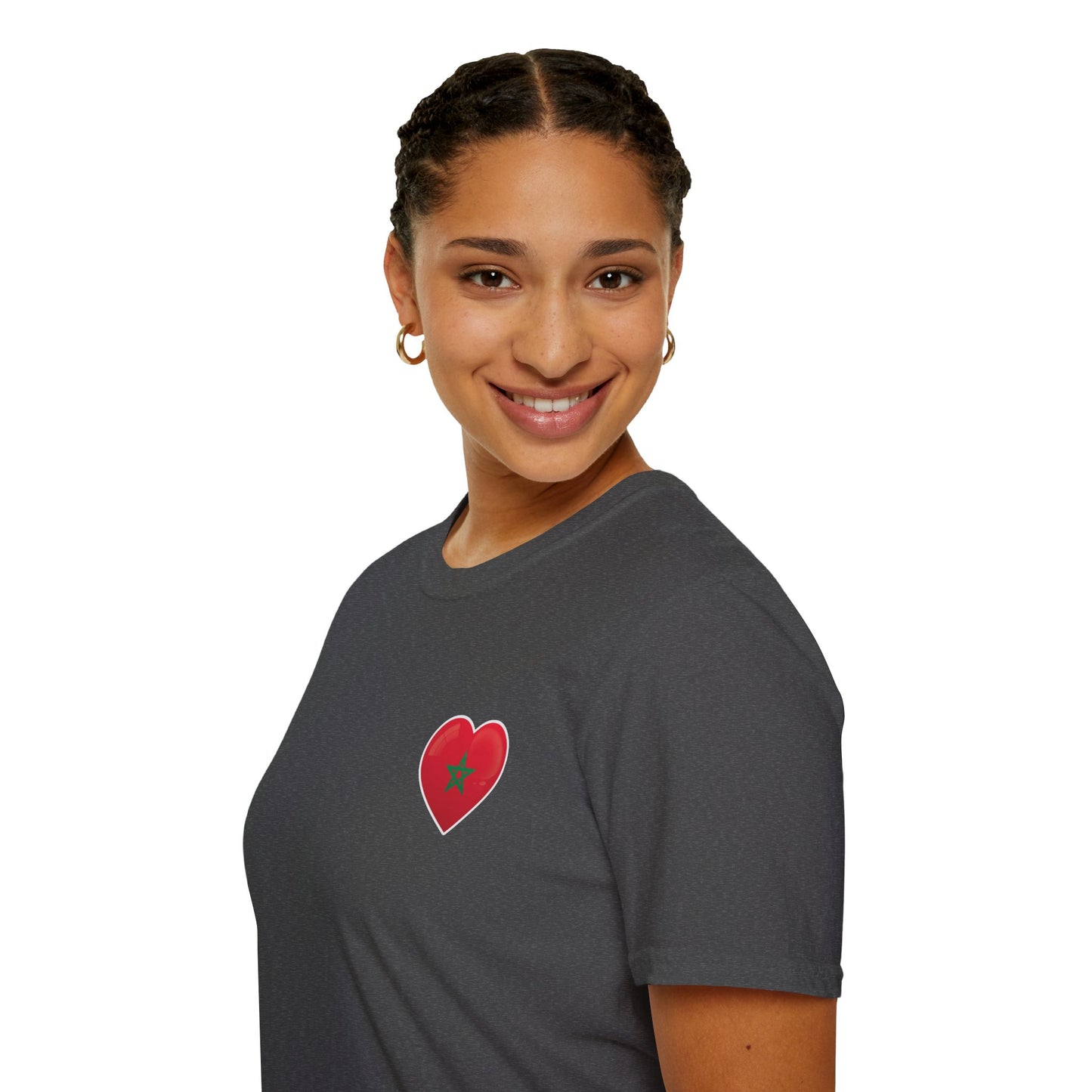 Heart Design Unisex Softstyle T-Shirt, Cute Gift for Couples, Valentine's Day, Casual Wear, Love Theme, Soft Cotton Tee