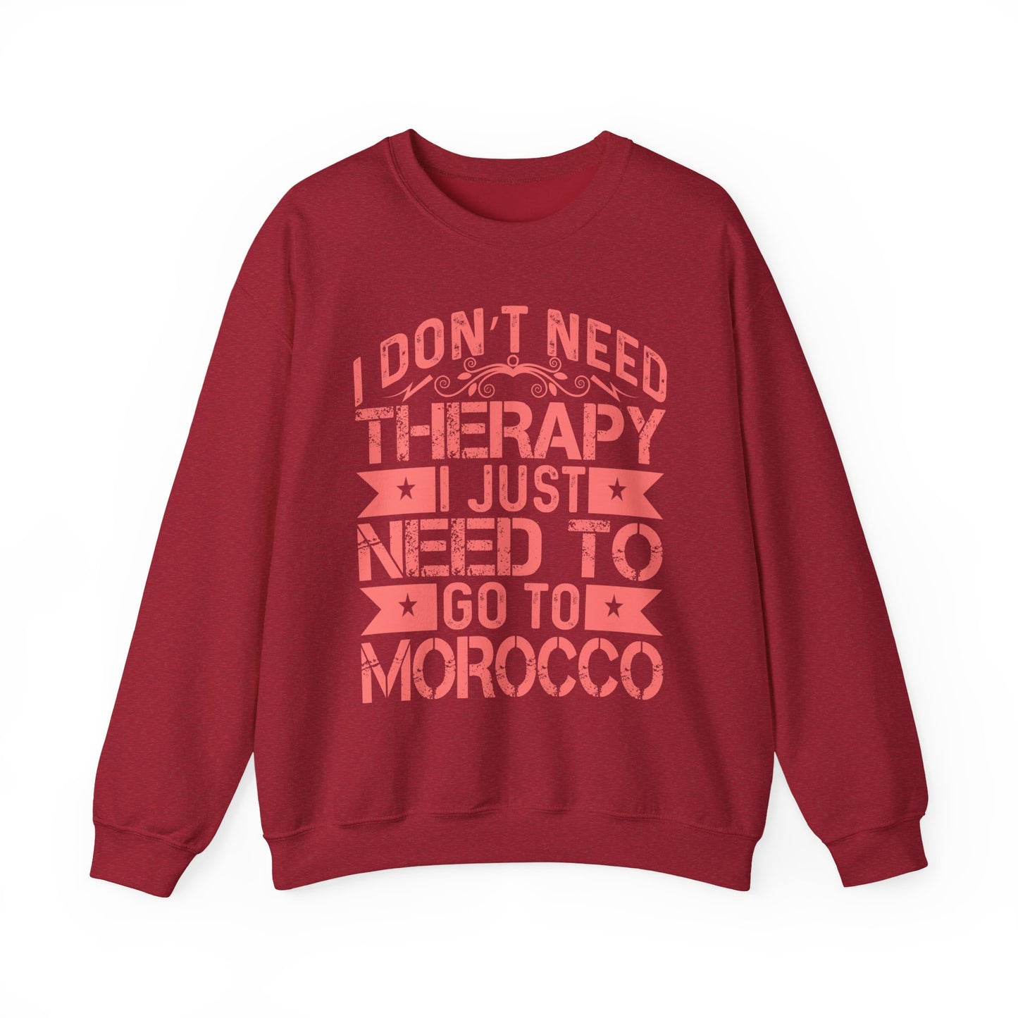 Morocco Therapy Sweatshirt, Unisex Crewneck, Casual Gift, Travel Vibes, Relaxation Apparel