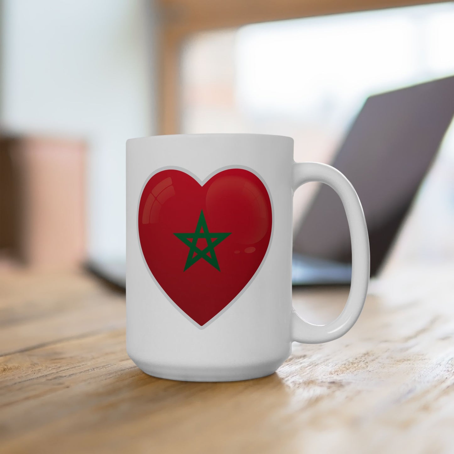 Heart Shaped Ceramic Mug - Cute Gift for Couples, Coffee Lovers, Valentine's Day, Engagement, Home Decor, Unique Drinkware
