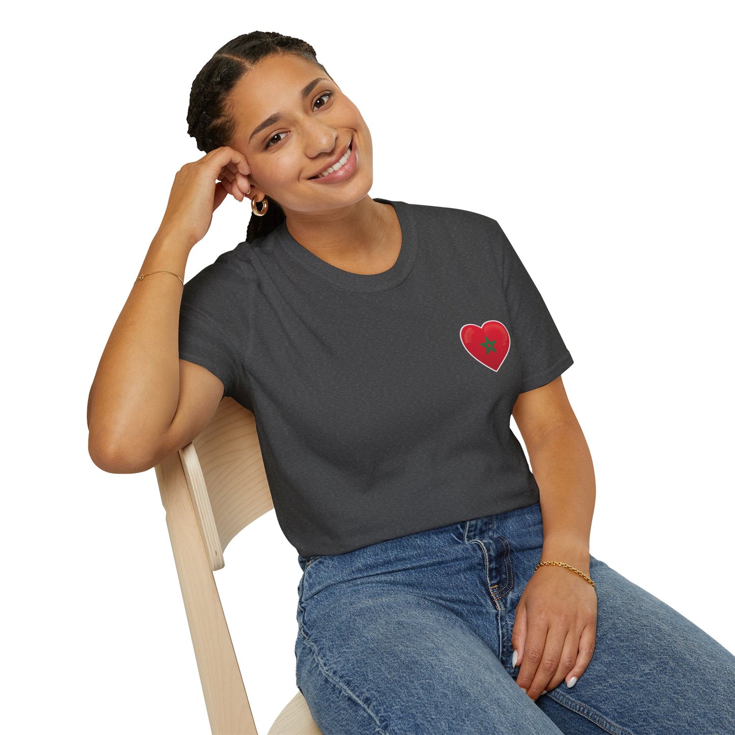 Heart Design Unisex Softstyle T-Shirt, Cute Gift for Couples, Valentine's Day, Casual Wear, Love Theme, Soft Cotton Tee