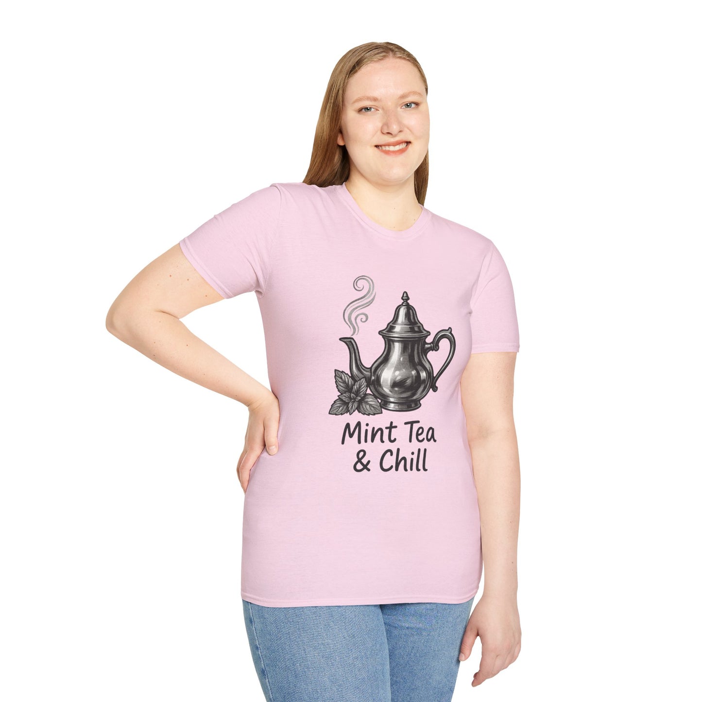 Mint Tea & Chill Unisex T-Shirt, Cozy Tee, Perfect Gift for Tea Lovers, Casual Wear, Relaxation