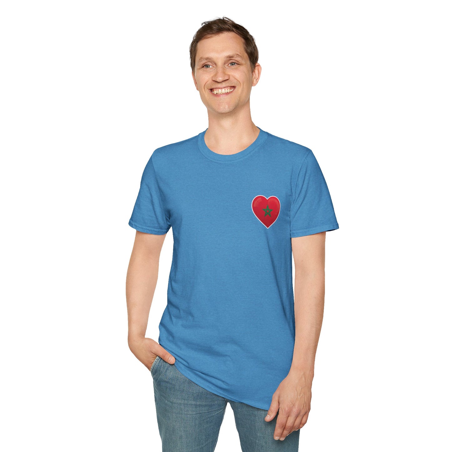 Heart Design Unisex Softstyle T-Shirt, Cute Gift for Couples, Valentine's Day, Casual Wear, Love Theme, Soft Cotton Tee
