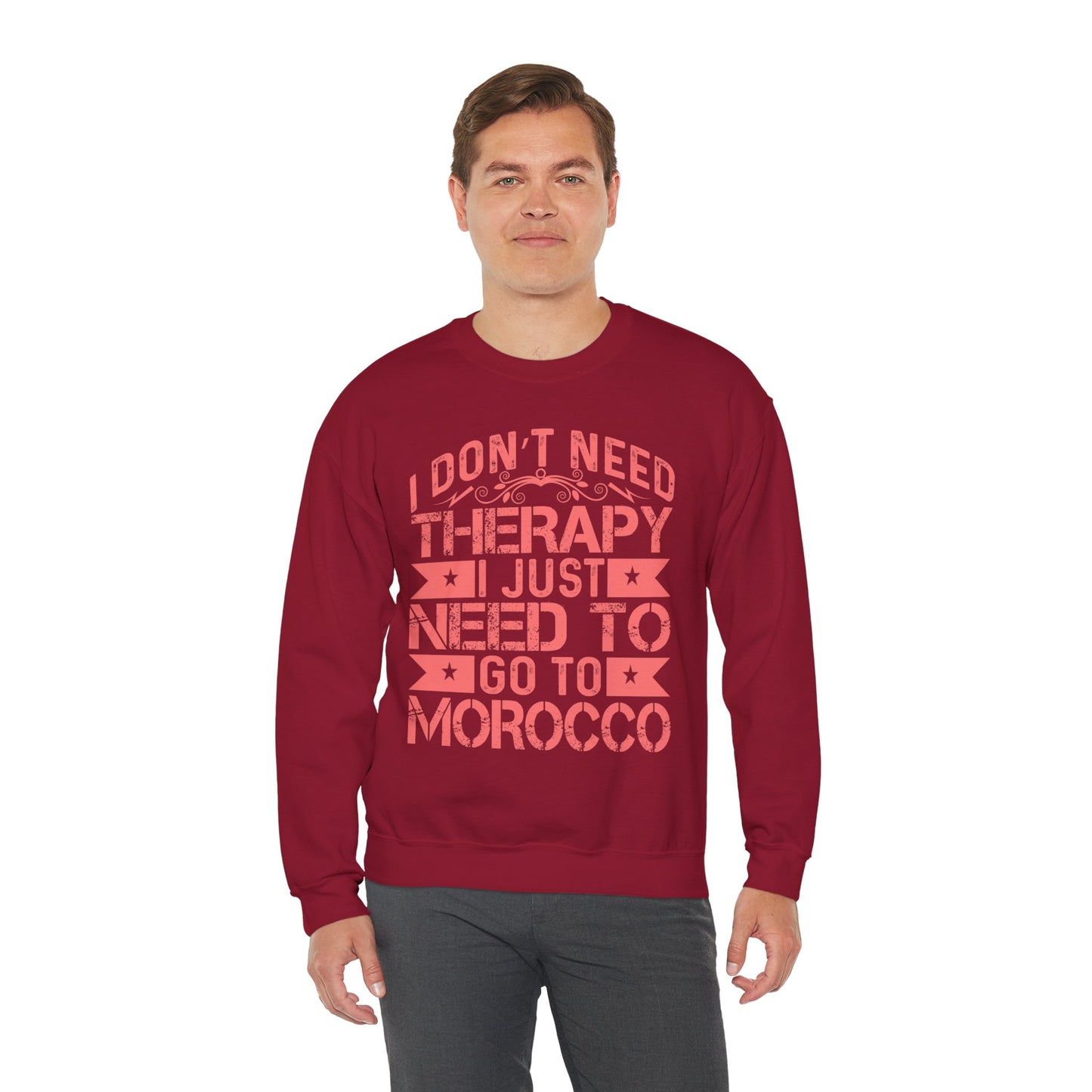 Morocco Therapy Sweatshirt, Unisex Crewneck, Casual Gift, Travel Vibes, Relaxation Apparel