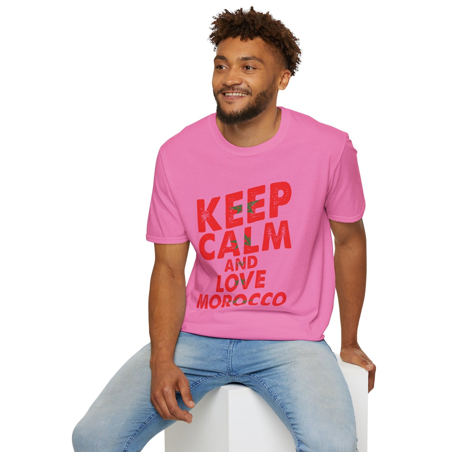 Keep Calm and Love Morocco Shirt, Unisex Softstyle T-Shirt, Gift for Travelers, Casual Wear, Souvenir, Ethnic Pride Wear