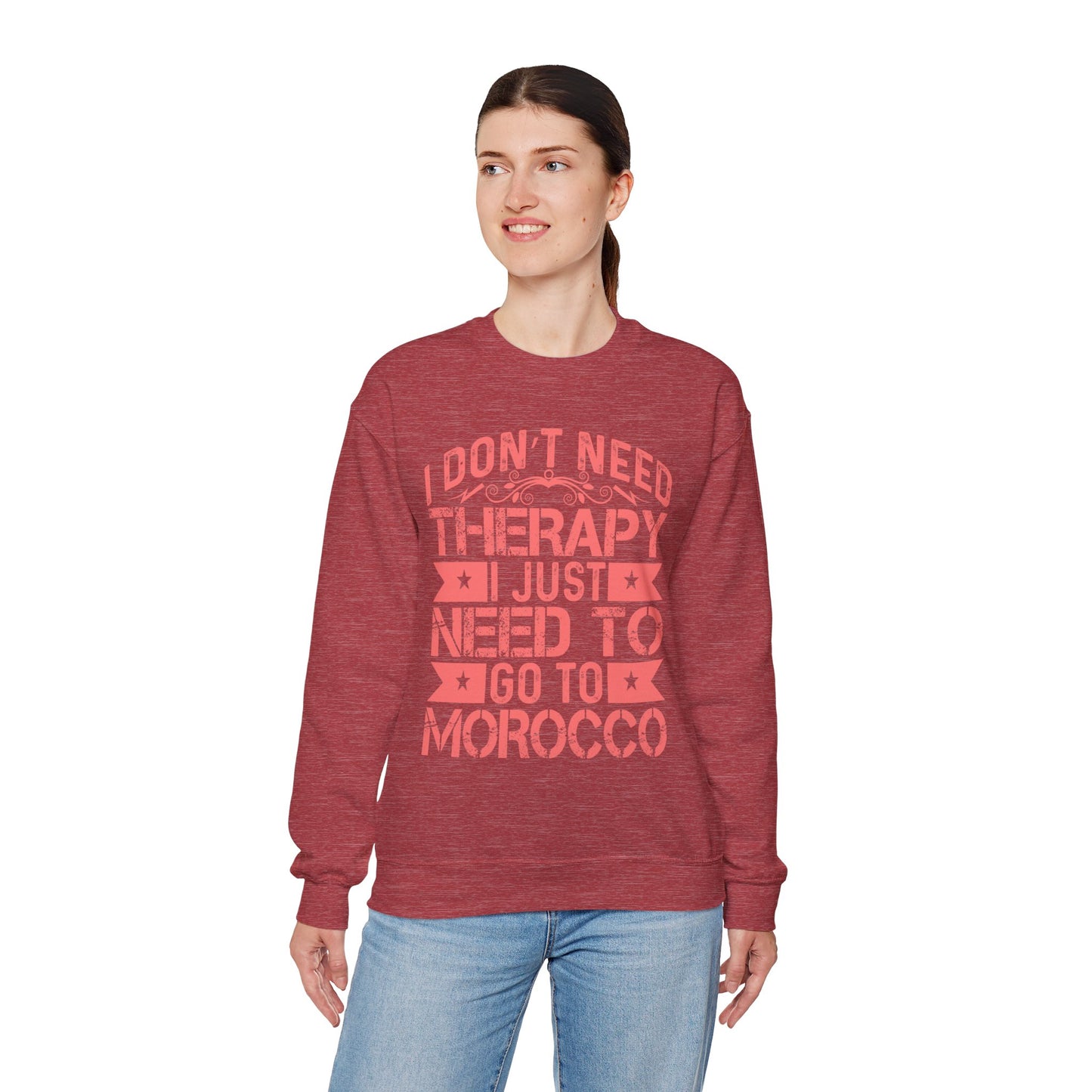 Morocco Therapy Sweatshirt, Unisex Crewneck, Casual Gift, Travel Vibes, Relaxation Apparel