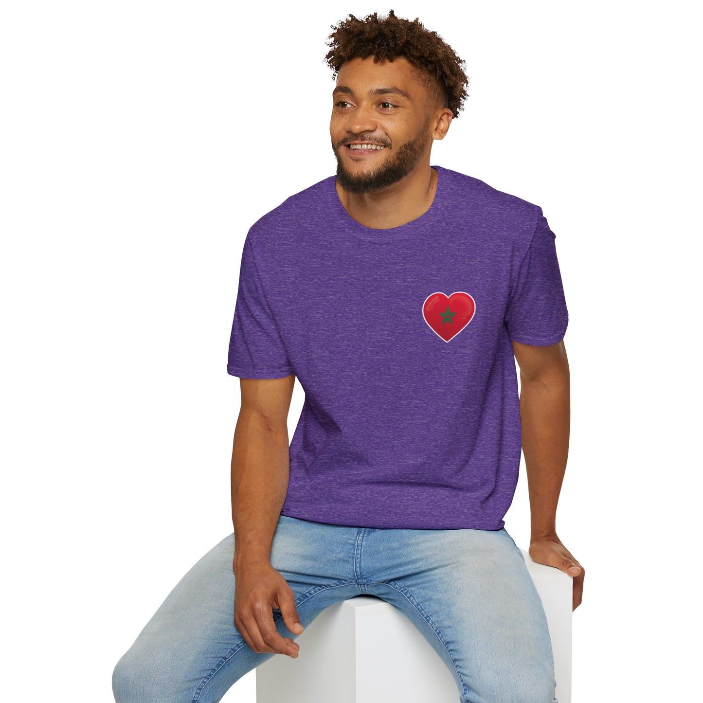 Heart Design Unisex Softstyle T-Shirt, Cute Gift for Couples, Valentine's Day, Casual Wear, Love Theme, Soft Cotton Tee