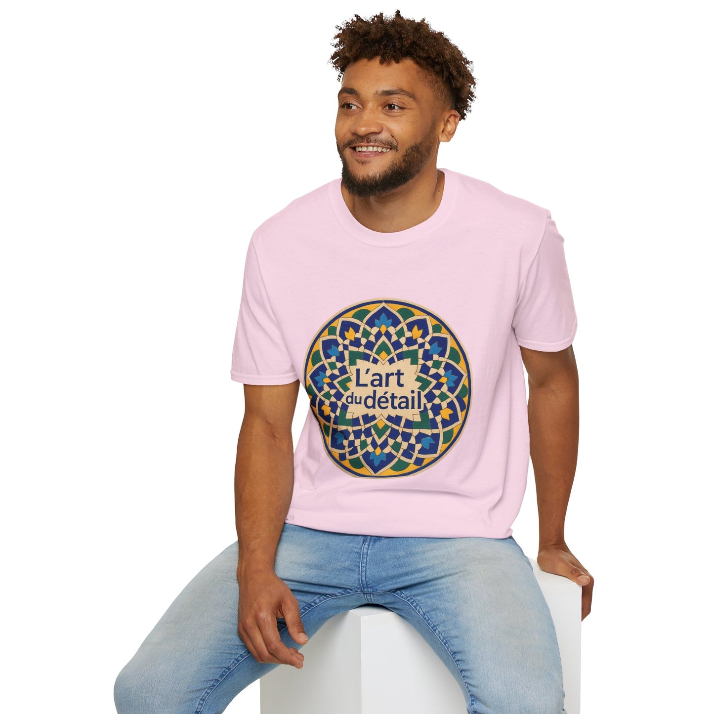Artistic Detail Unisex T-Shirt, Mandala Tee, Boho Style Shirt, Relaxed Fit Top, Gift for Art Lovers, Casual Wear