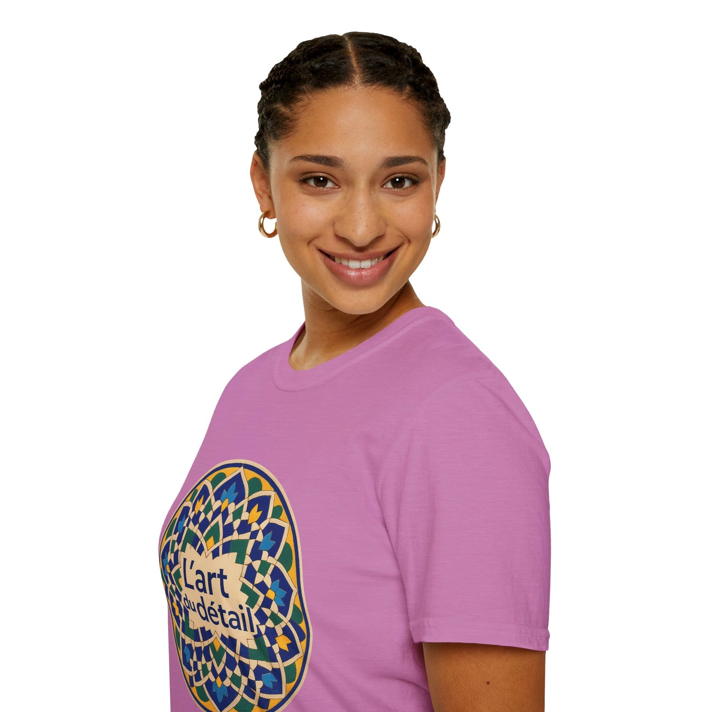 Artistic Detail Unisex T-Shirt, Mandala Tee, Boho Style Shirt, Relaxed Fit Top, Gift for Art Lovers, Casual Wear
