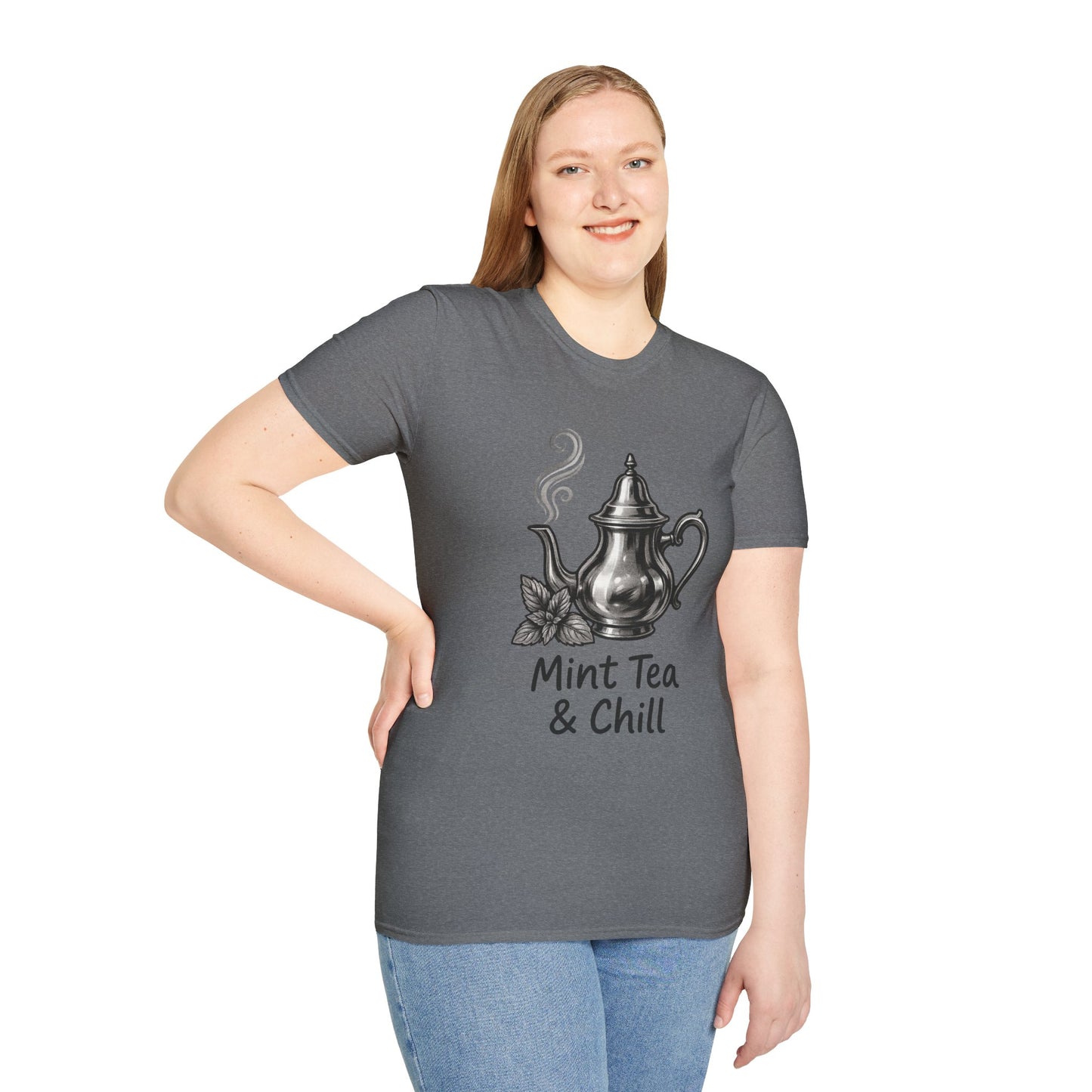Mint Tea & Chill Unisex T-Shirt, Cozy Tee, Perfect Gift for Tea Lovers, Casual Wear, Relaxation