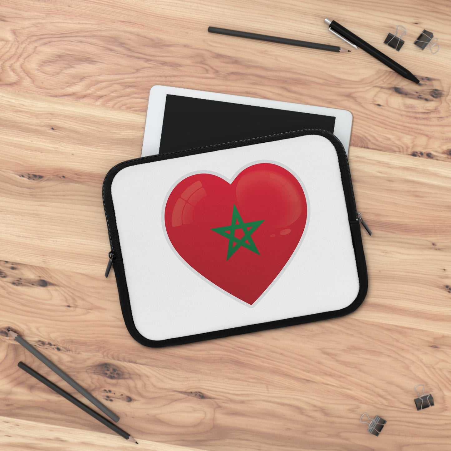 Moroccan Heart Laptop Sleeve - Perfect for Travelers, Students, & Nomads, Gift for Culture Lovers, Stylish Tech Accessory