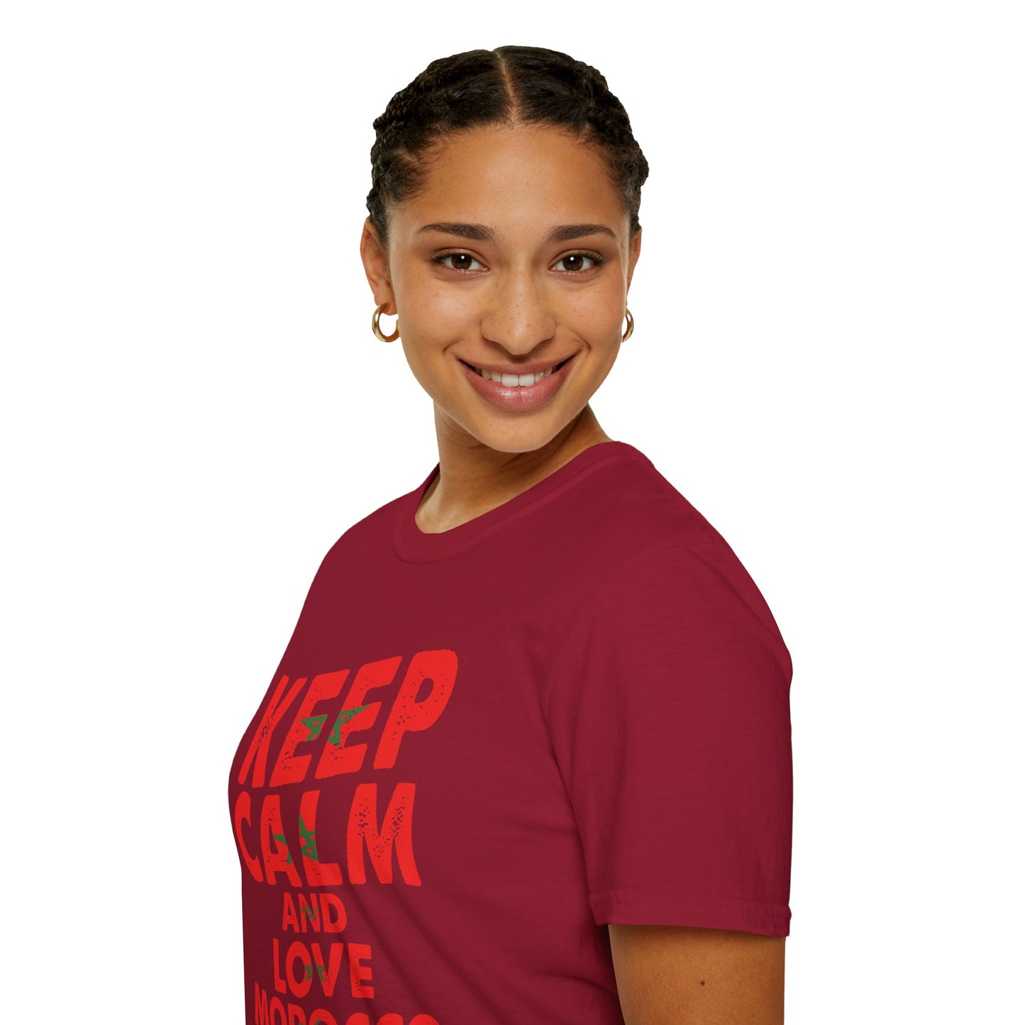 Keep Calm and Love Morocco Shirt, Unisex Softstyle T-Shirt, Gift for Travelers, Casual Wear, Souvenir, Ethnic Pride Wear