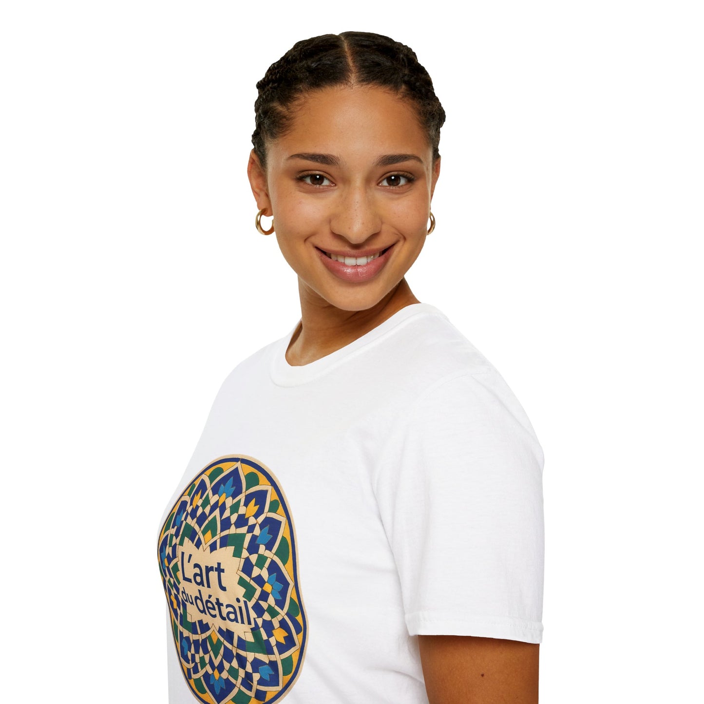 Artistic Detail Unisex T-Shirt, Mandala Tee, Boho Style Shirt, Relaxed Fit Top, Gift for Art Lovers, Casual Wear