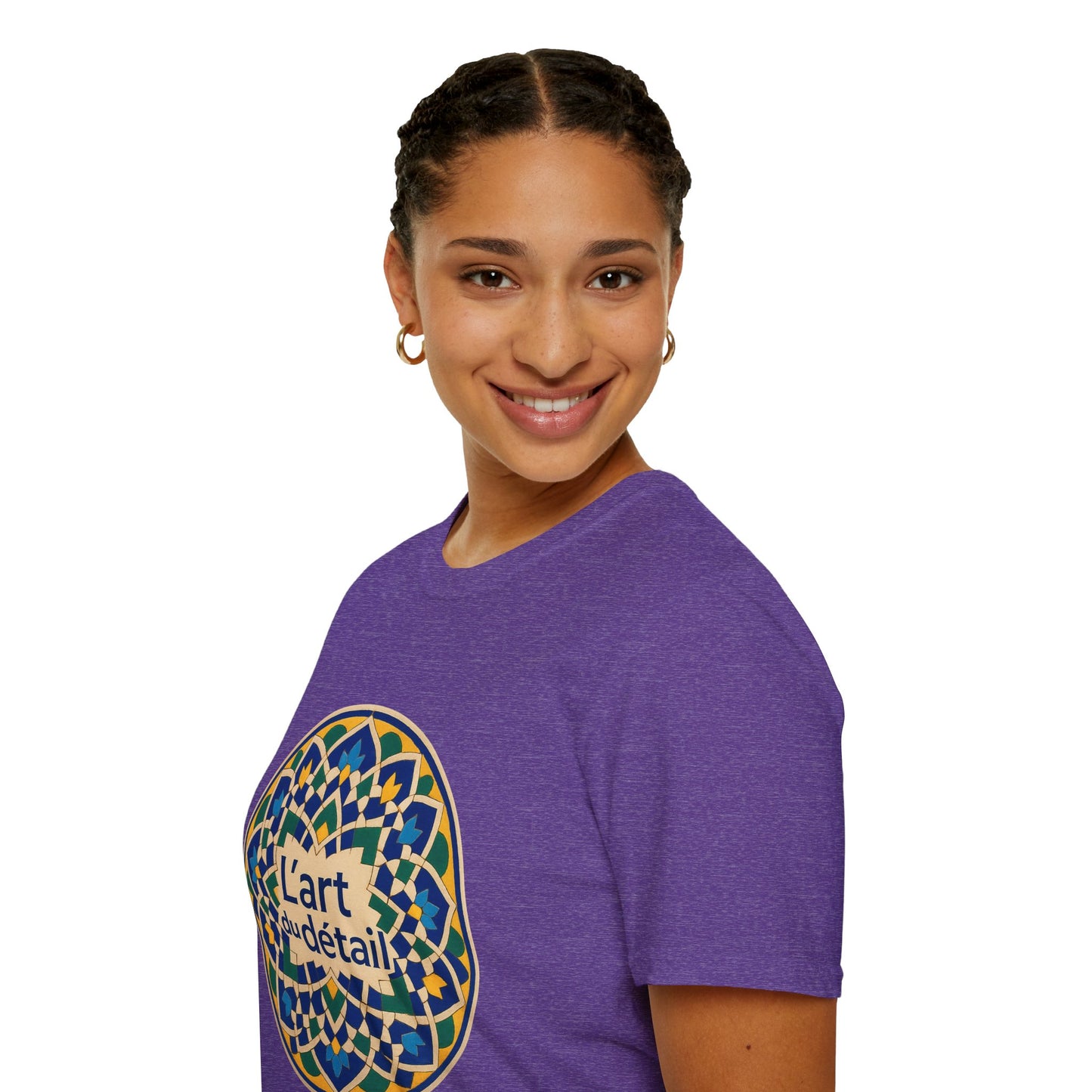 Artistic Detail Unisex T-Shirt, Mandala Tee, Boho Style Shirt, Relaxed Fit Top, Gift for Art Lovers, Casual Wear