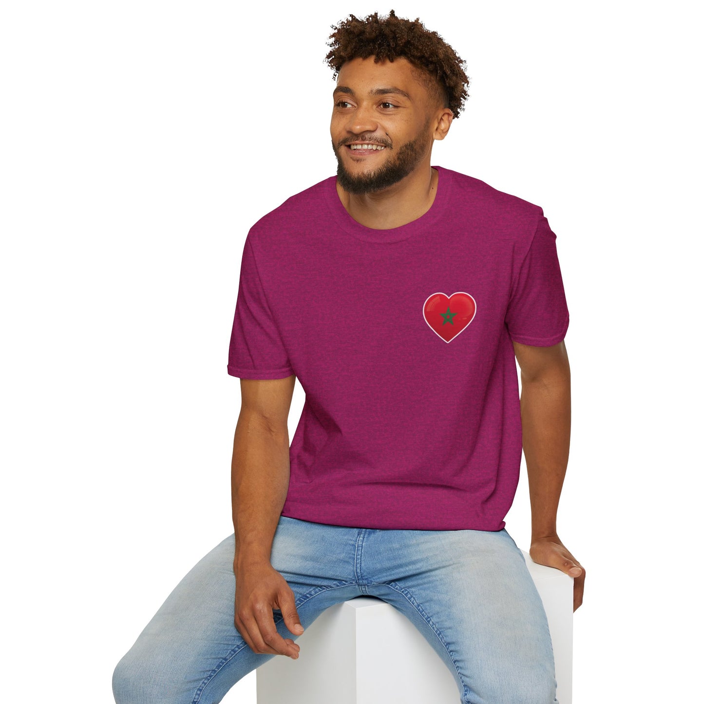 Heart Design Unisex Softstyle T-Shirt, Cute Gift for Couples, Valentine's Day, Casual Wear, Love Theme, Soft Cotton Tee