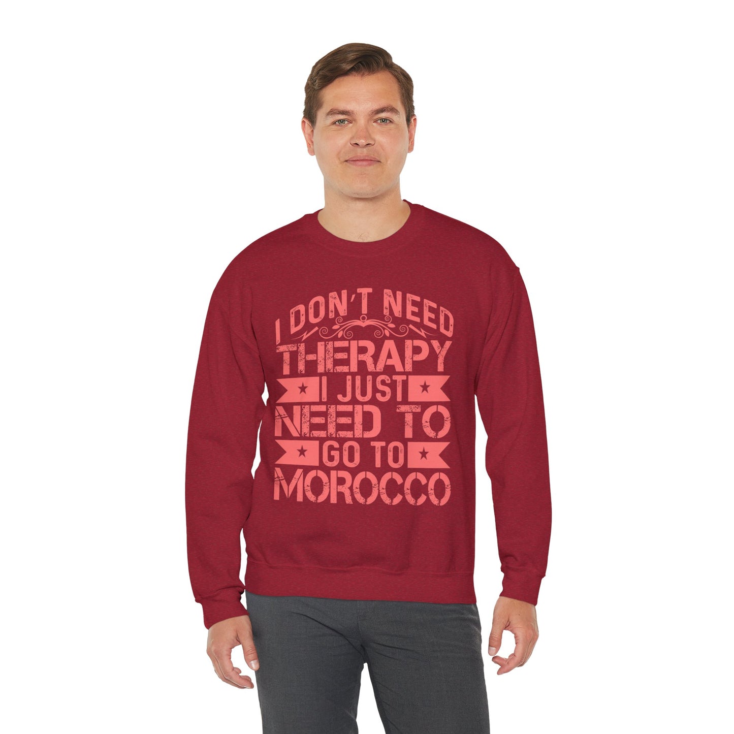 Morocco Therapy Sweatshirt, Unisex Crewneck, Casual Gift, Travel Vibes, Relaxation Apparel