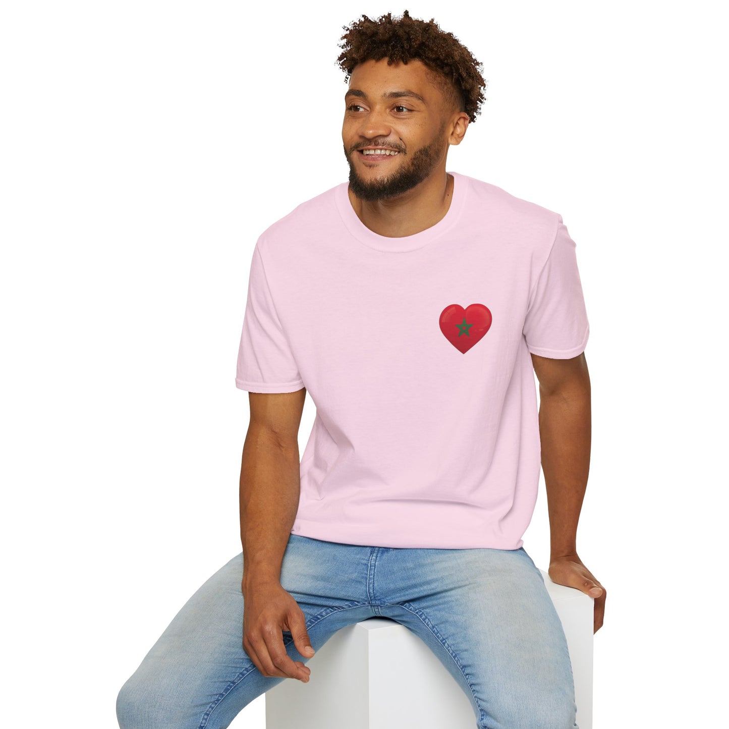 Heart Design Unisex Softstyle T-Shirt, Cute Gift for Couples, Valentine's Day, Casual Wear, Love Theme, Soft Cotton Tee