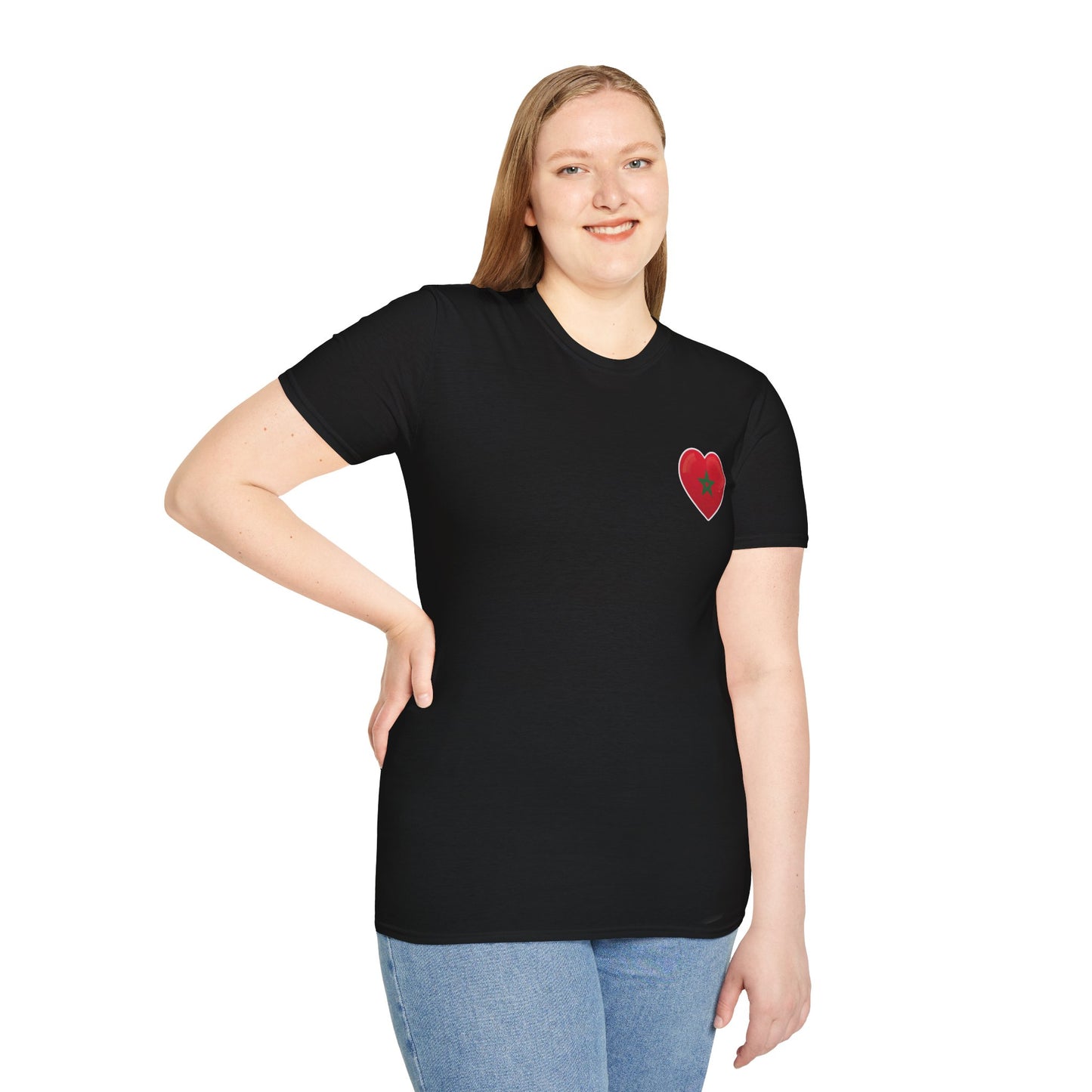 Heart Design Unisex Softstyle T-Shirt, Cute Gift for Couples, Valentine's Day, Casual Wear, Love Theme, Soft Cotton Tee