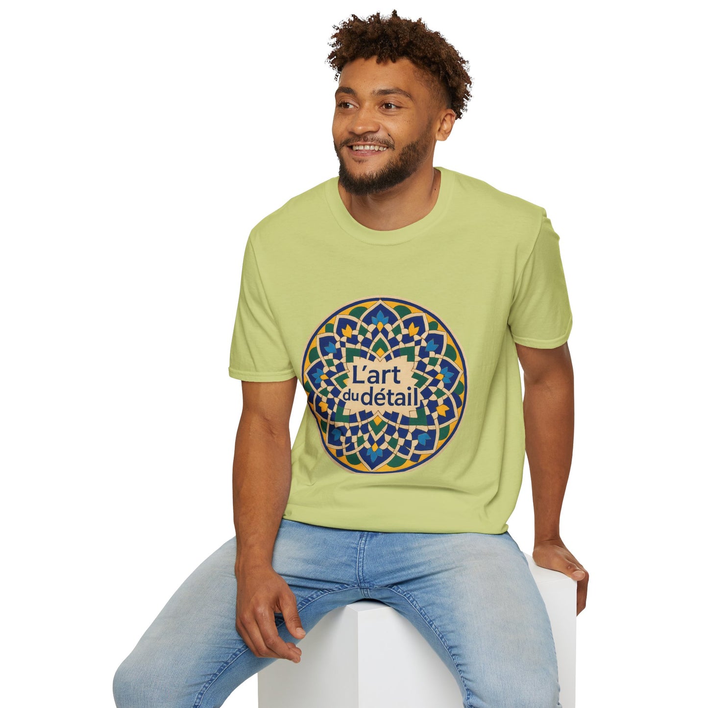 Artistic Detail Unisex T-Shirt, Mandala Tee, Boho Style Shirt, Relaxed Fit Top, Gift for Art Lovers, Casual Wear