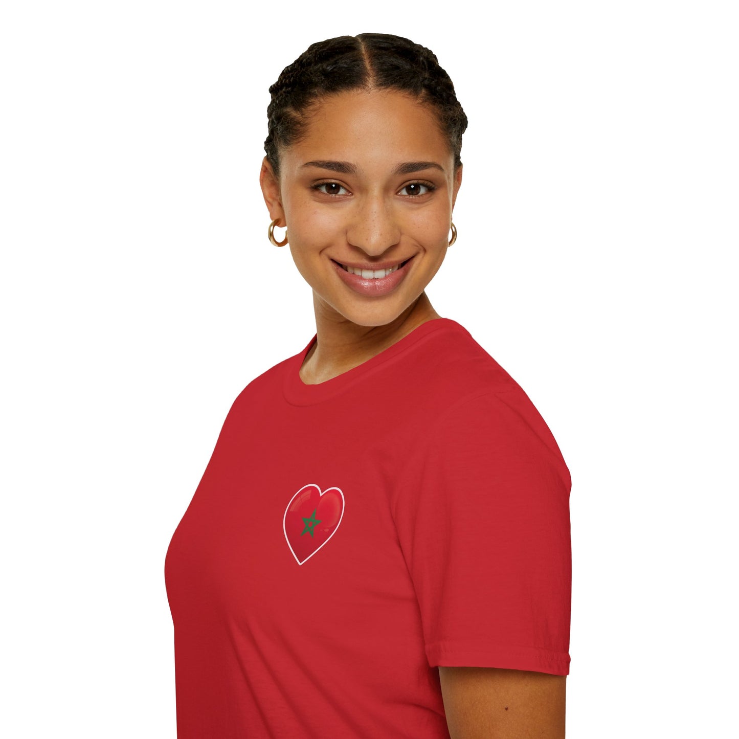 Heart Design Unisex Softstyle T-Shirt, Cute Gift for Couples, Valentine's Day, Casual Wear, Love Theme, Soft Cotton Tee