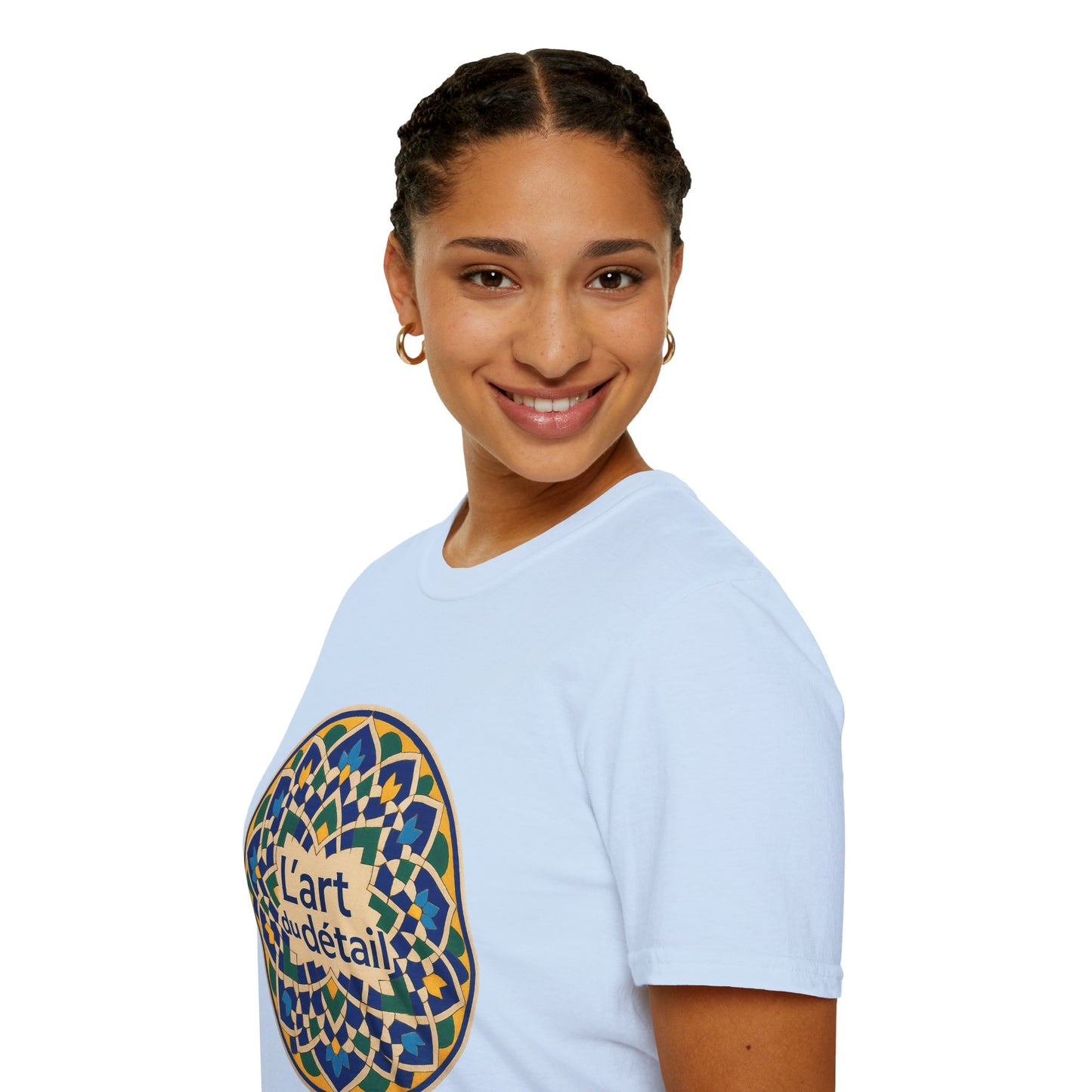 Artistic Detail Unisex T-Shirt, Mandala Tee, Boho Style Shirt, Relaxed Fit Top, Gift for Art Lovers, Casual Wear