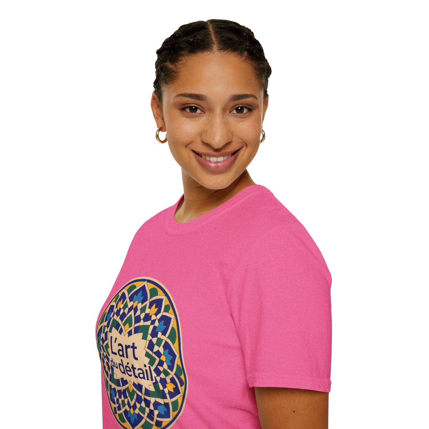 Artistic Detail Unisex T-Shirt, Mandala Tee, Boho Style Shirt, Relaxed Fit Top, Gift for Art Lovers, Casual Wear