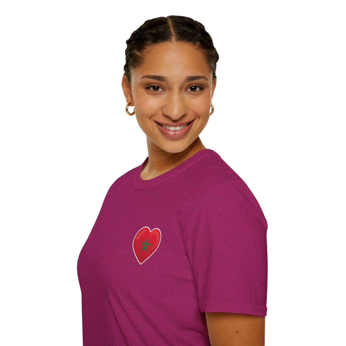 Heart Design Unisex Softstyle T-Shirt, Cute Gift for Couples, Valentine's Day, Casual Wear, Love Theme, Soft Cotton Tee