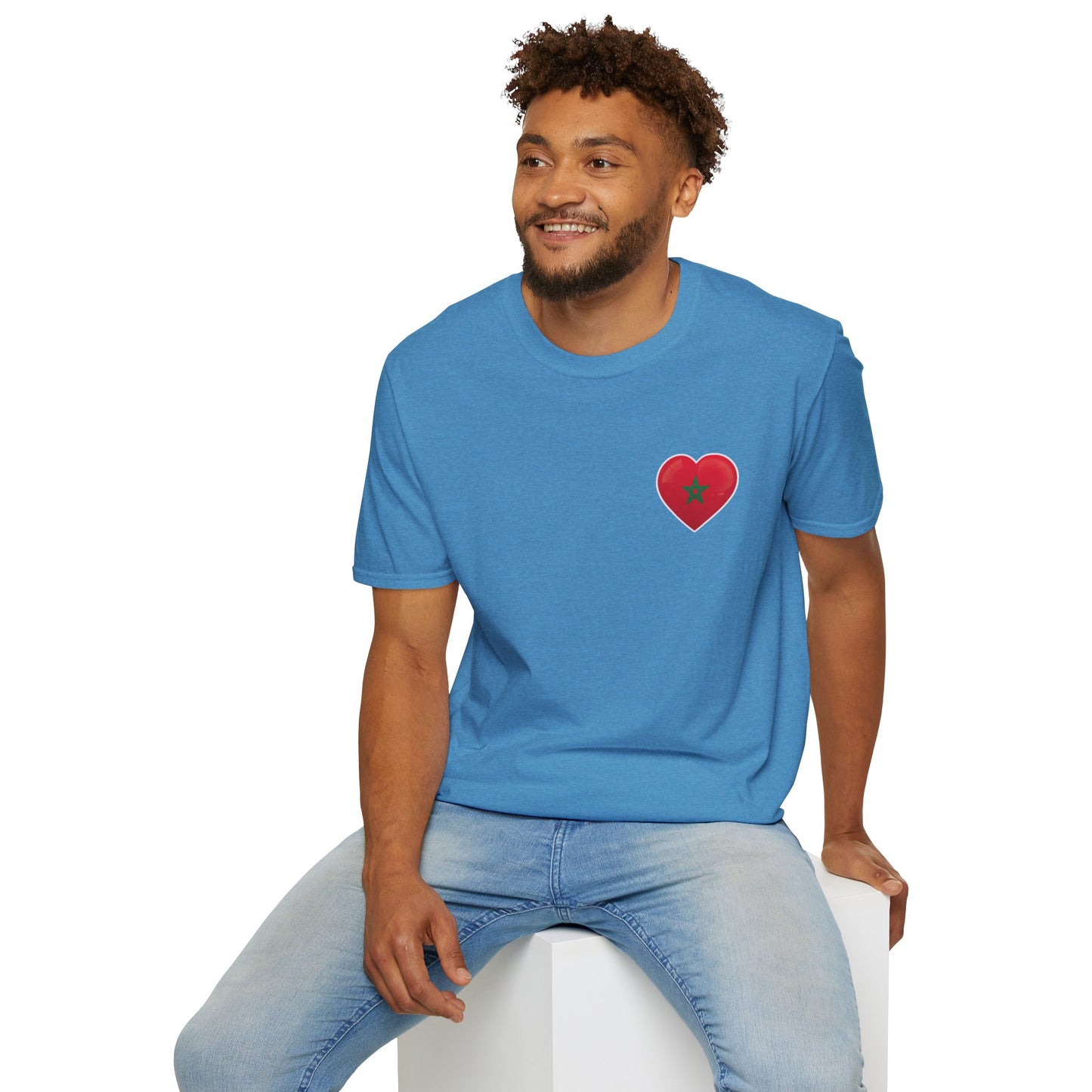 Heart Design Unisex Softstyle T-Shirt, Cute Gift for Couples, Valentine's Day, Casual Wear, Love Theme, Soft Cotton Tee