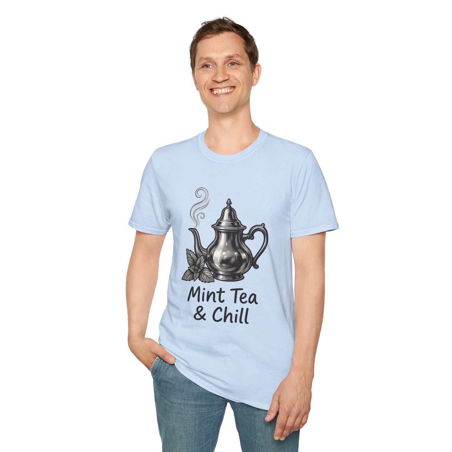 Mint Tea & Chill Unisex T-Shirt, Cozy Tee, Perfect Gift for Tea Lovers, Casual Wear, Relaxation