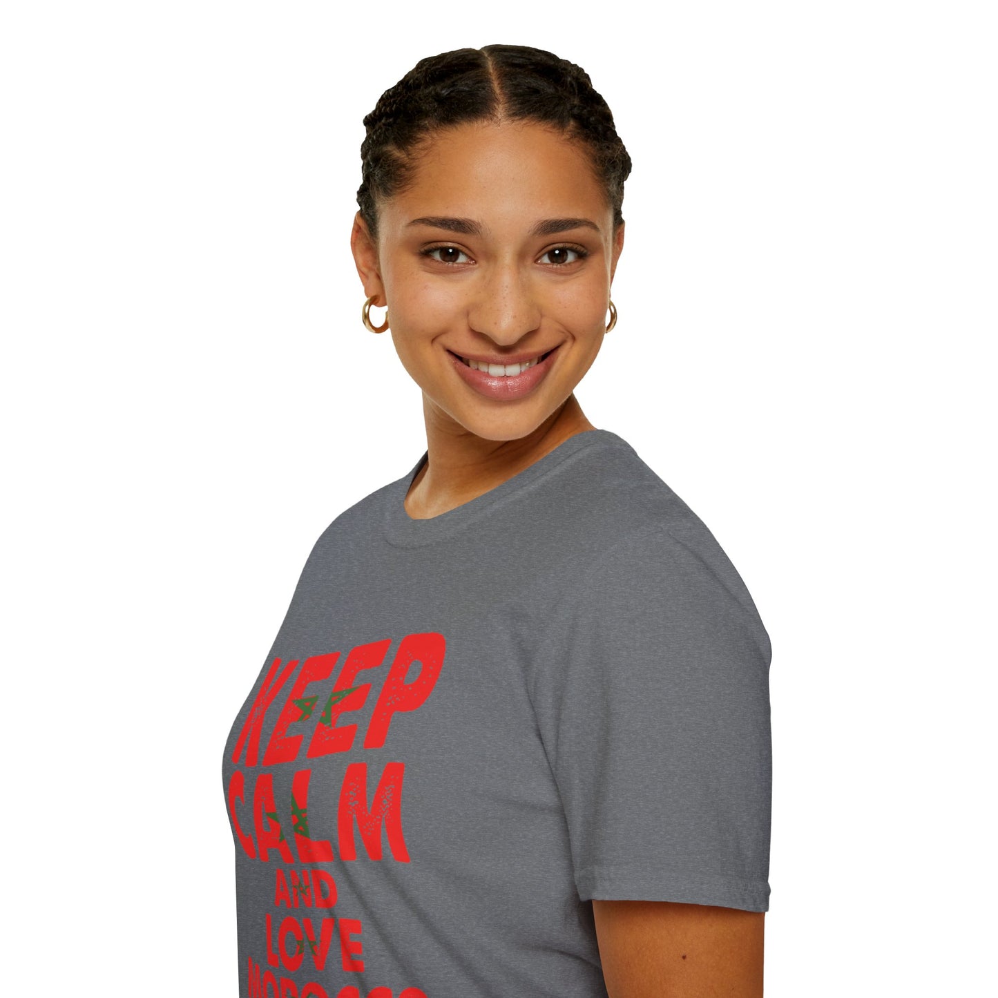 Keep Calm and Love Morocco Shirt, Unisex Softstyle T-Shirt, Gift for Travelers, Casual Wear, Souvenir, Ethnic Pride Wear