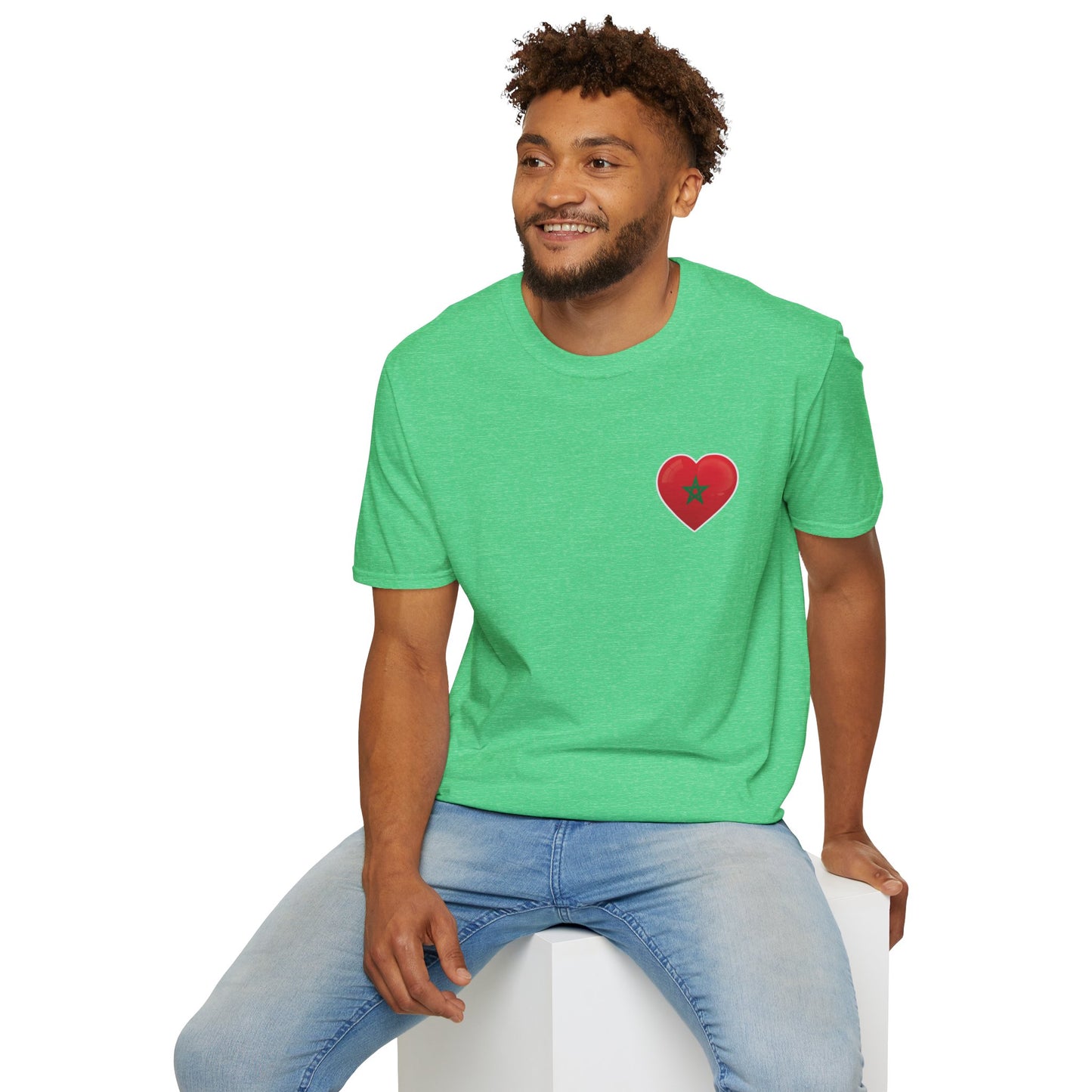 Heart Design Unisex Softstyle T-Shirt, Cute Gift for Couples, Valentine's Day, Casual Wear, Love Theme, Soft Cotton Tee