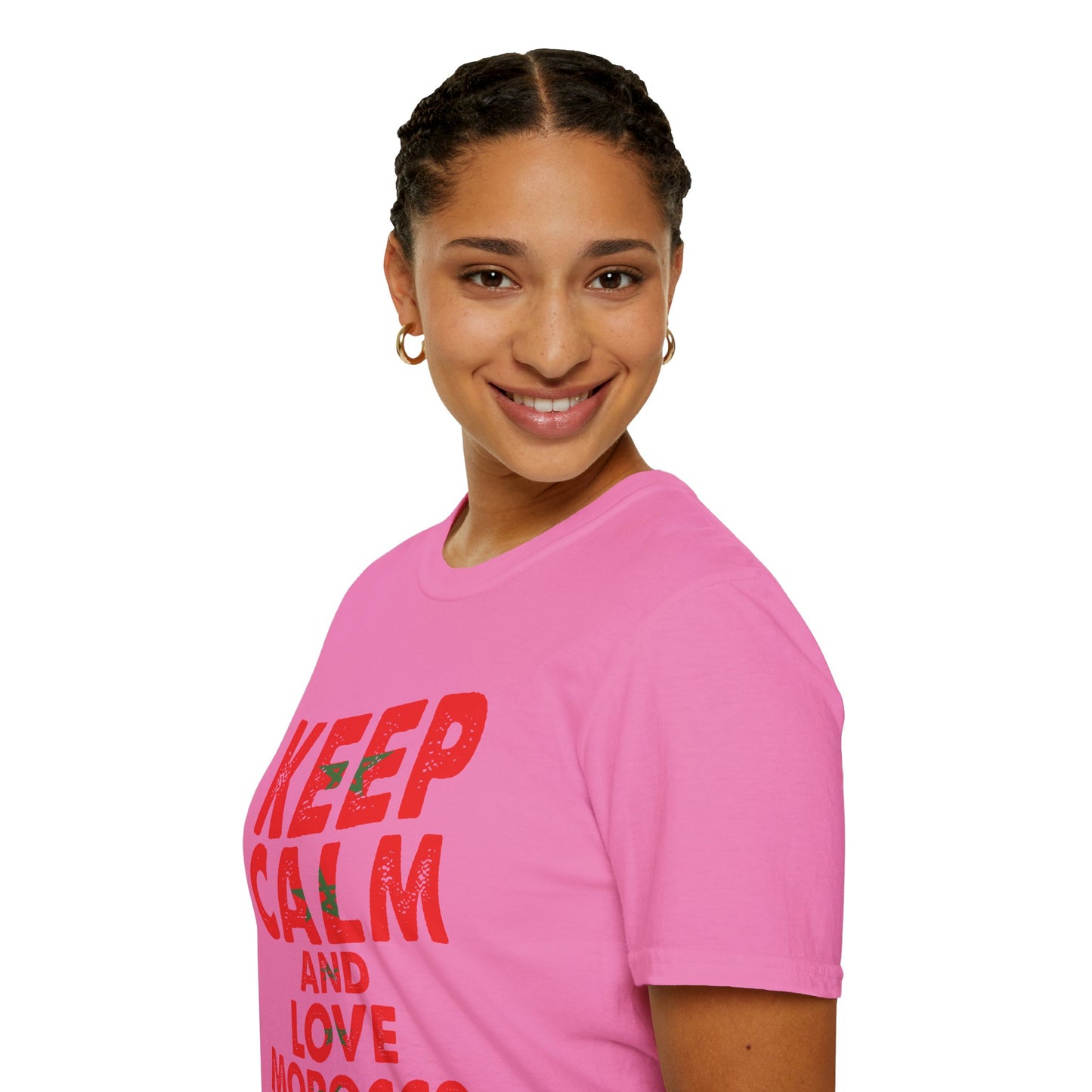 Keep Calm and Love Morocco Shirt, Unisex Softstyle T-Shirt, Gift for Travelers, Casual Wear, Souvenir, Ethnic Pride Wear