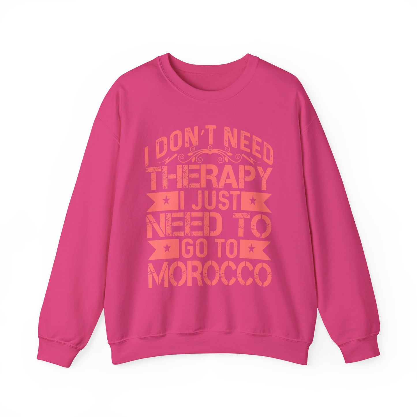 Morocco Therapy Sweatshirt, Unisex Crewneck, Casual Gift, Travel Vibes, Relaxation Apparel