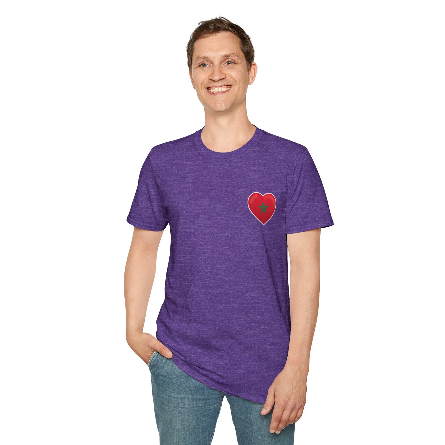 Heart Design Unisex Softstyle T-Shirt, Cute Gift for Couples, Valentine's Day, Casual Wear, Love Theme, Soft Cotton Tee