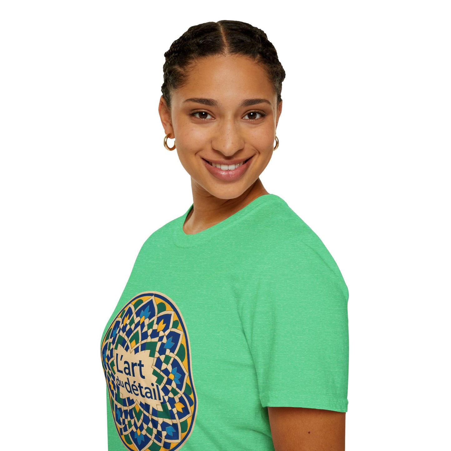 Artistic Detail Unisex T-Shirt, Mandala Tee, Boho Style Shirt, Relaxed Fit Top, Gift for Art Lovers, Casual Wear