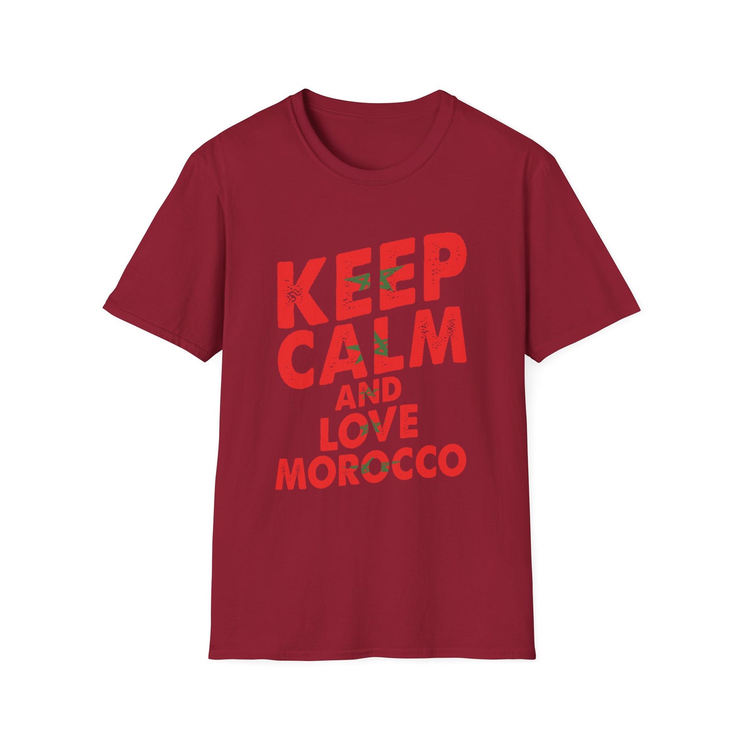 Keep Calm and Love Morocco Shirt, Unisex Softstyle T-Shirt, Gift for Travelers, Casual Wear, Souvenir, Ethnic Pride Wear