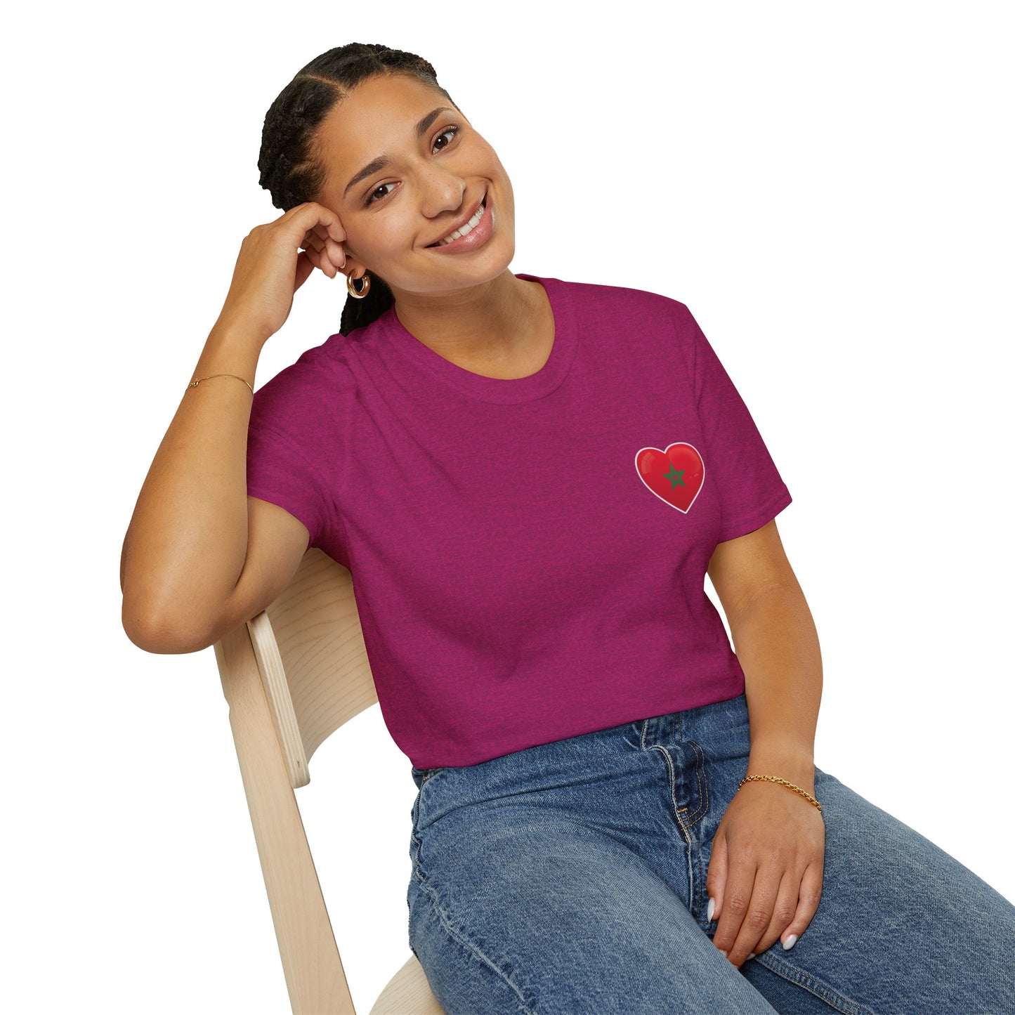 Heart Design Unisex Softstyle T-Shirt, Cute Gift for Couples, Valentine's Day, Casual Wear, Love Theme, Soft Cotton Tee