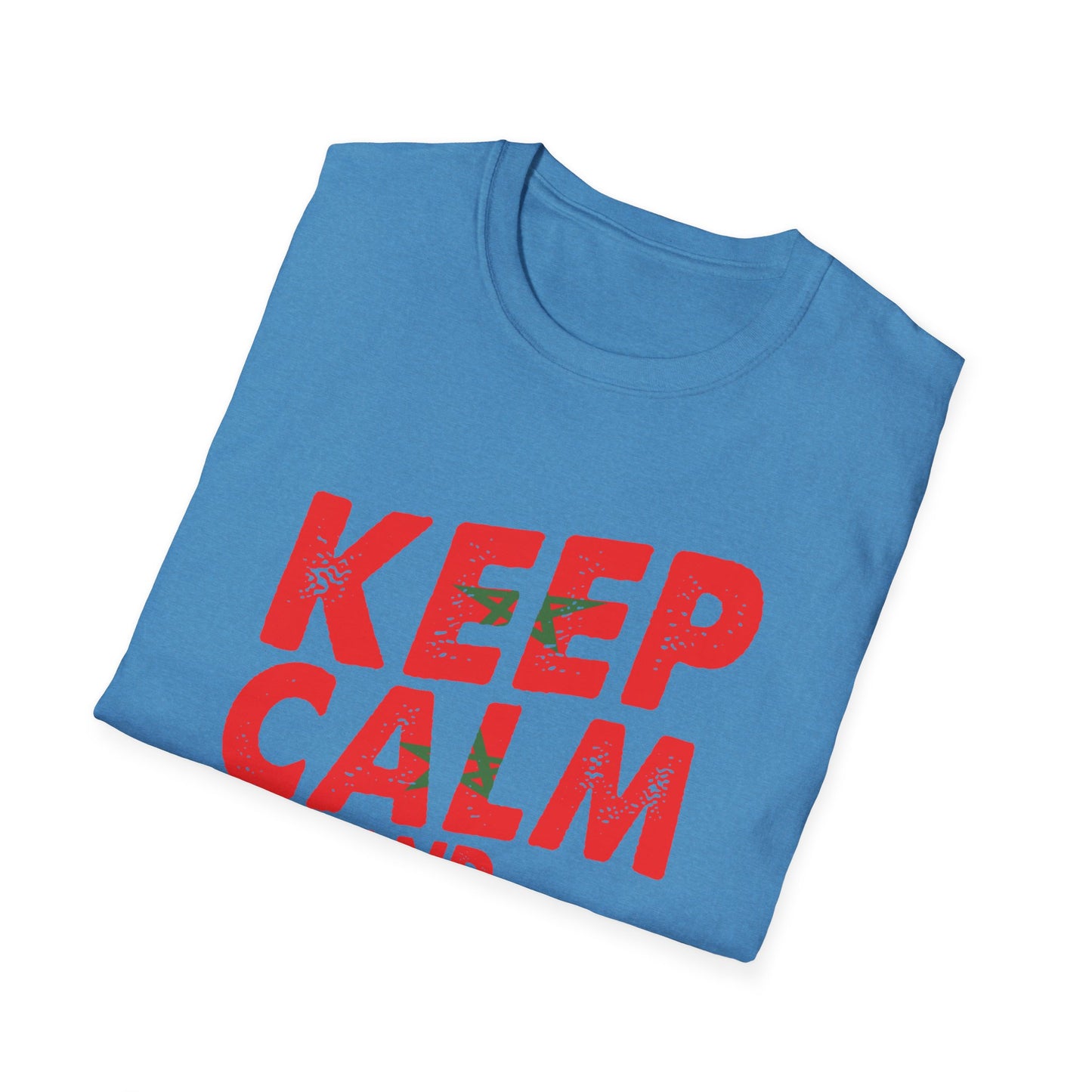 Keep Calm and Love Morocco Shirt, Unisex Softstyle T-Shirt, Gift for Travelers, Casual Wear, Souvenir, Ethnic Pride Wear