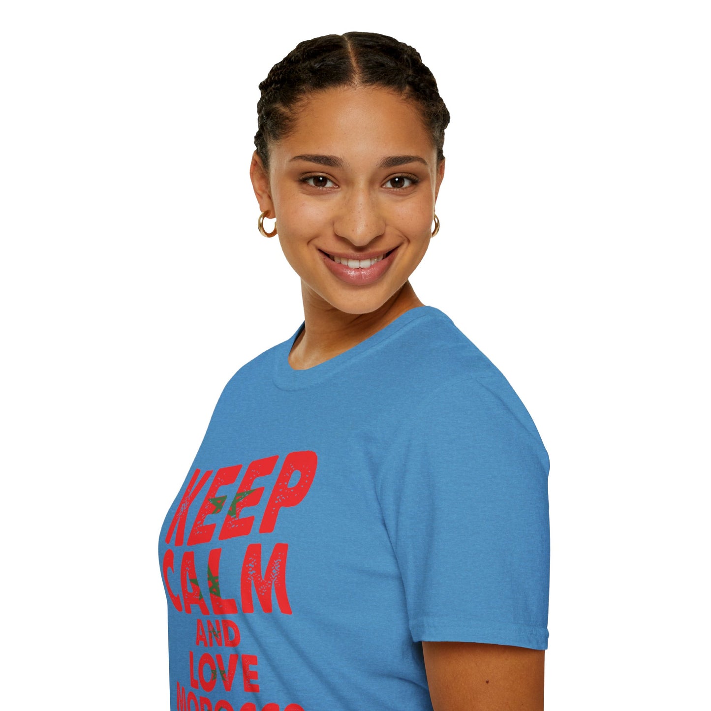 Keep Calm and Love Morocco Shirt, Unisex Softstyle T-Shirt, Gift for Travelers, Casual Wear, Souvenir, Ethnic Pride Wear