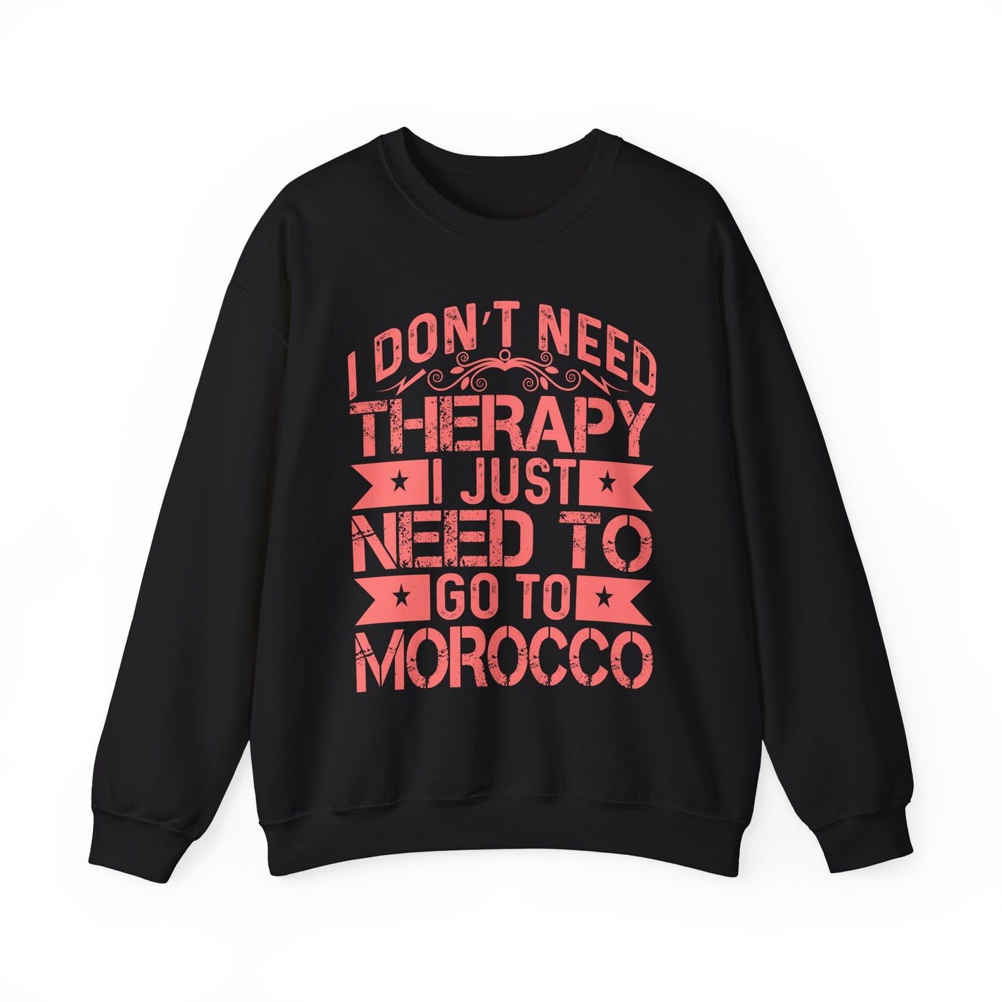 Morocco Therapy Sweatshirt, Unisex Crewneck, Casual Gift, Travel Vibes, Relaxation Apparel