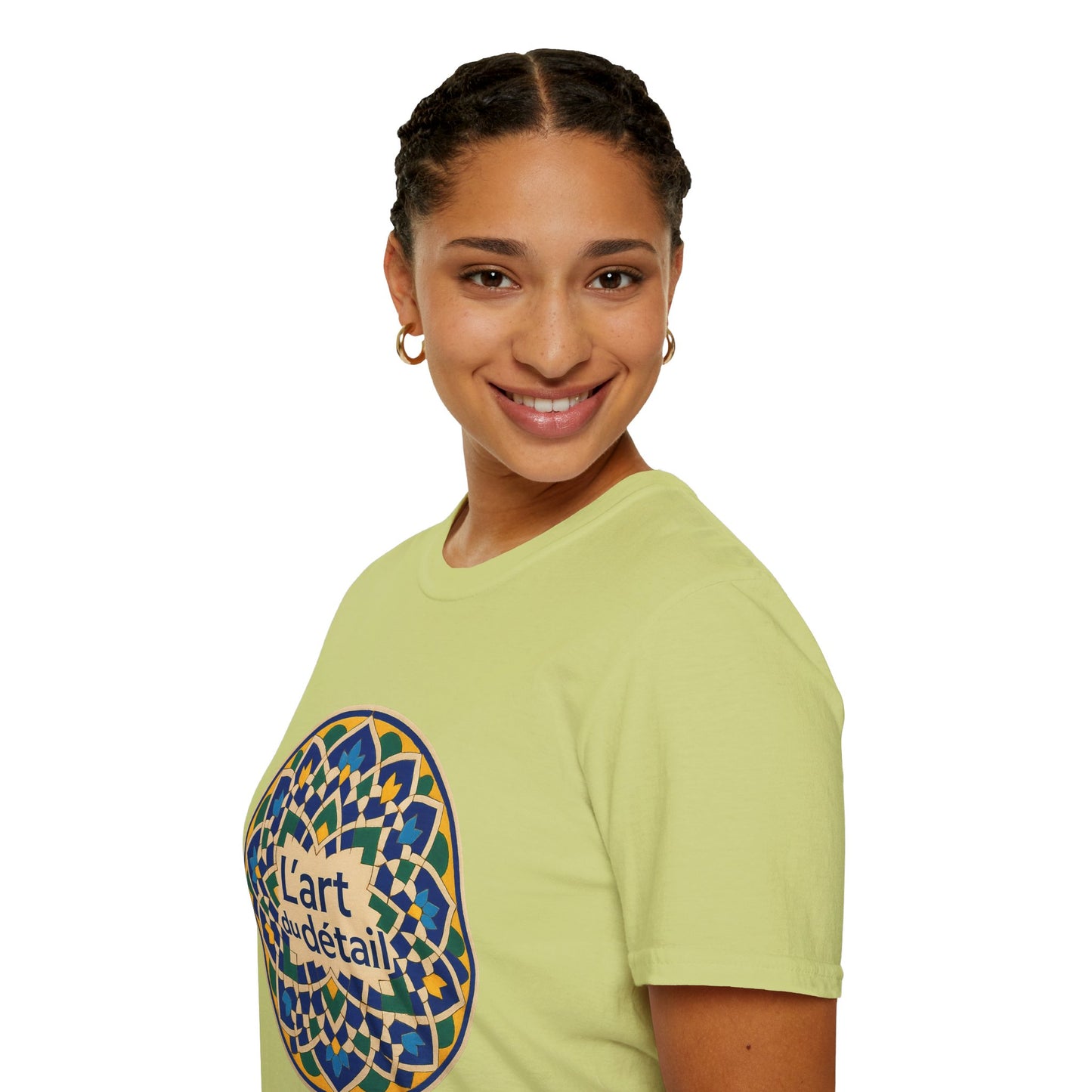 Artistic Detail Unisex T-Shirt, Mandala Tee, Boho Style Shirt, Relaxed Fit Top, Gift for Art Lovers, Casual Wear