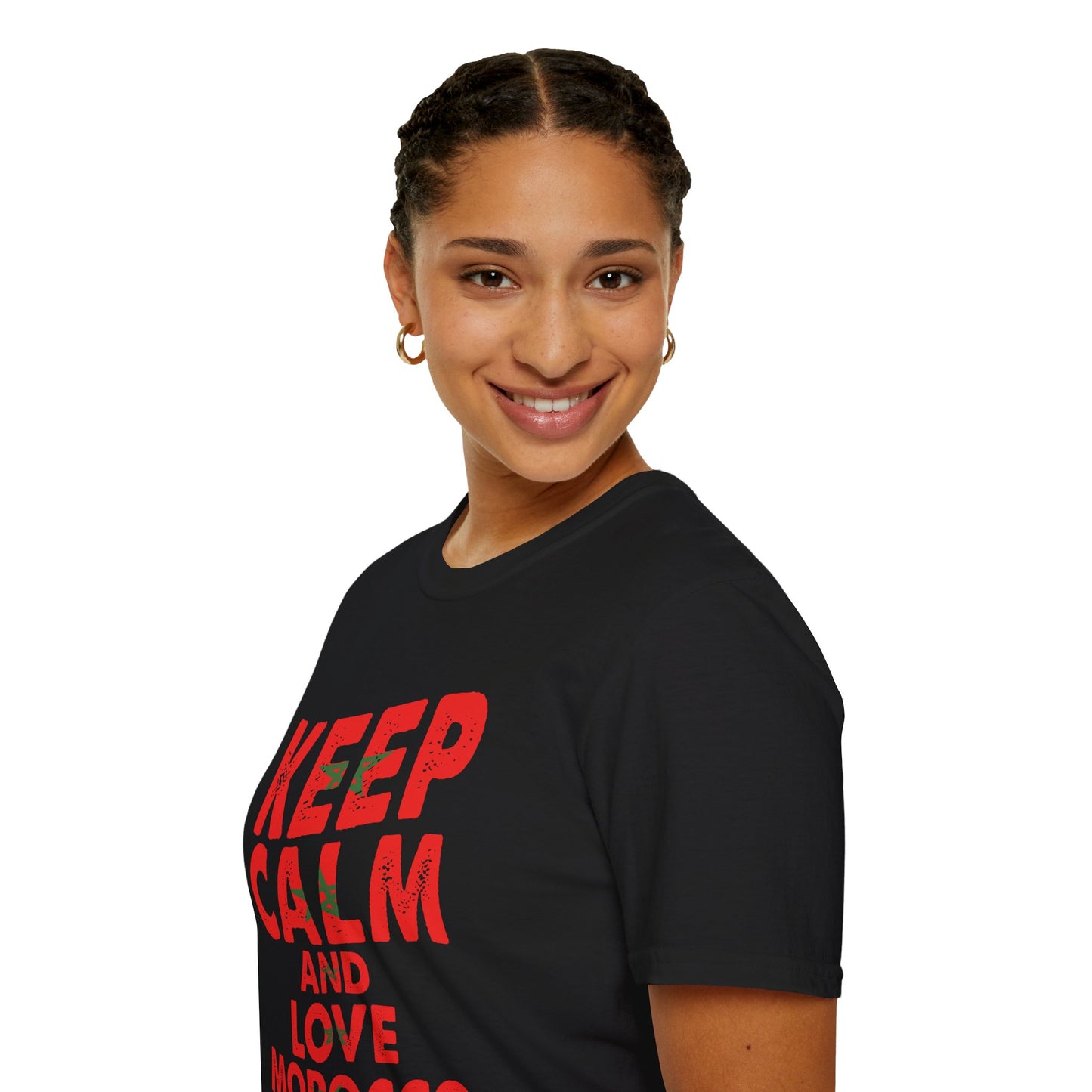 Keep Calm and Love Morocco Shirt, Unisex Softstyle T-Shirt, Gift for Travelers, Casual Wear, Souvenir, Ethnic Pride Wear