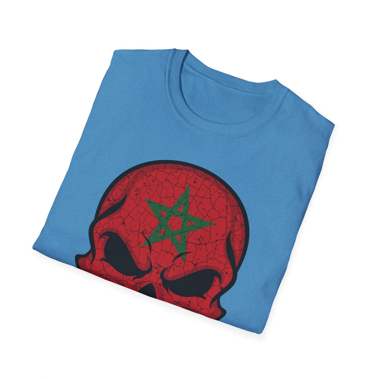 Moroccan Skull Graphic Tee, Unisex Softstyle T-Shirt, Edgy Fashion, Halloween Party Wear, Gifts for Him & Her, Rocker Style
