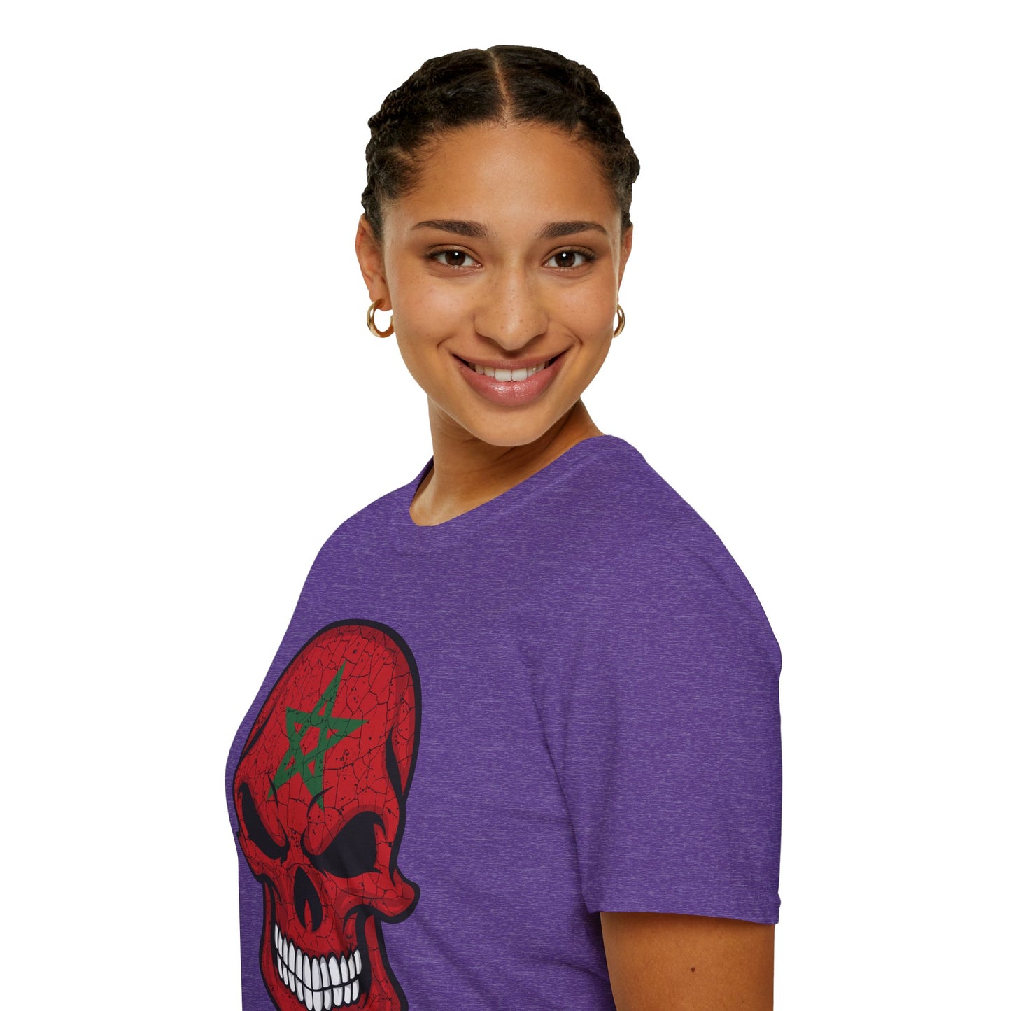 Moroccan Skull Graphic Tee, Unisex Softstyle T-Shirt, Edgy Fashion, Halloween Party Wear, Gifts for Him & Her, Rocker Style
