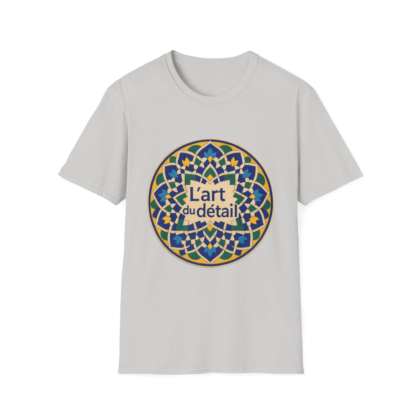 Artistic Detail Unisex T-Shirt, Mandala Tee, Boho Style Shirt, Relaxed Fit Top, Gift for Art Lovers, Casual Wear