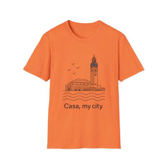 Casa My City Unisex Softstyle T-Shirt, Casual Tee, Gift for City Lovers, Urban Wear, Travel Souvenir, Home Décor Apparel